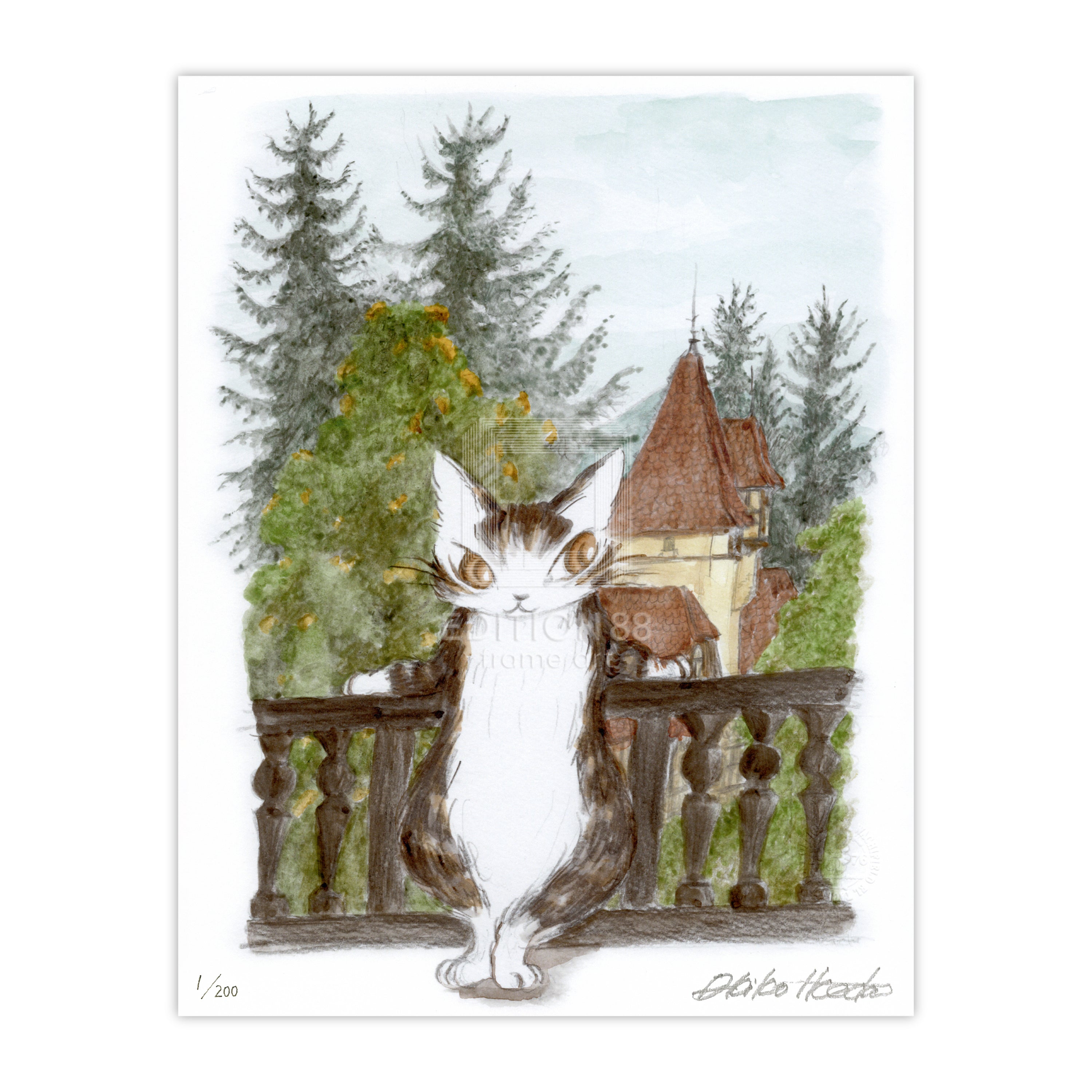猫のダヤン 88グラフ「ルーマニアの森にはわちふぃーるどの風が吹く」/池田あきこ(直筆サイン入り/限定200枚)