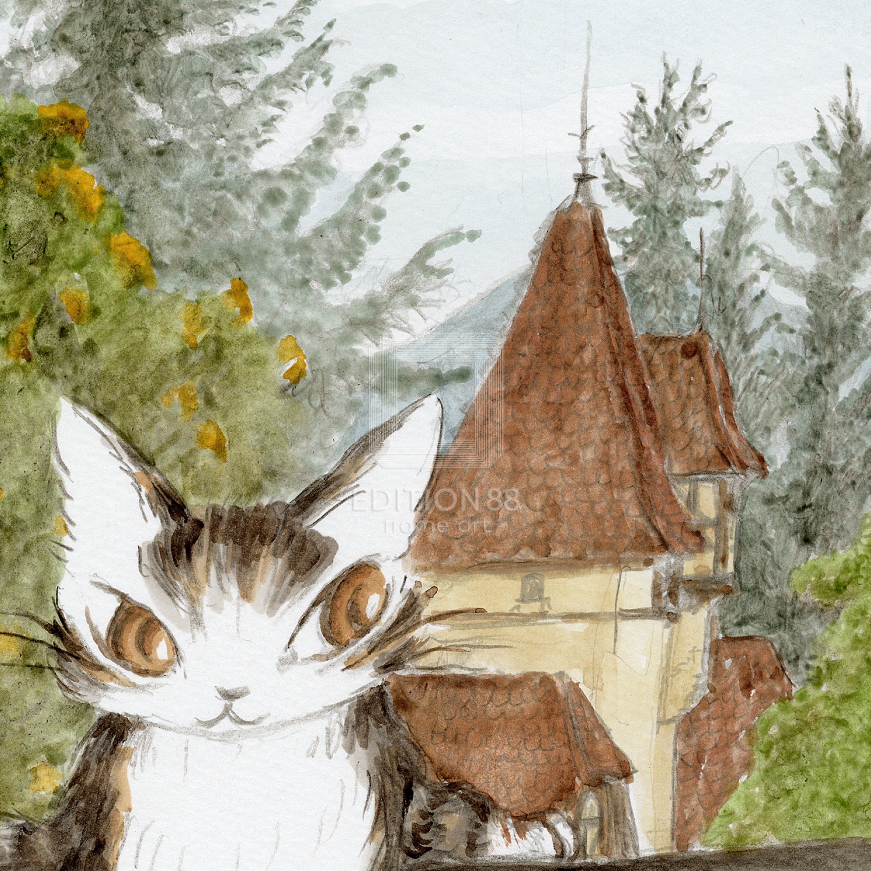 猫のダヤン 88グラフ「ルーマニアの森にはわちふぃーるどの風が吹く」/池田あきこ(直筆サイン入り/限定200枚)