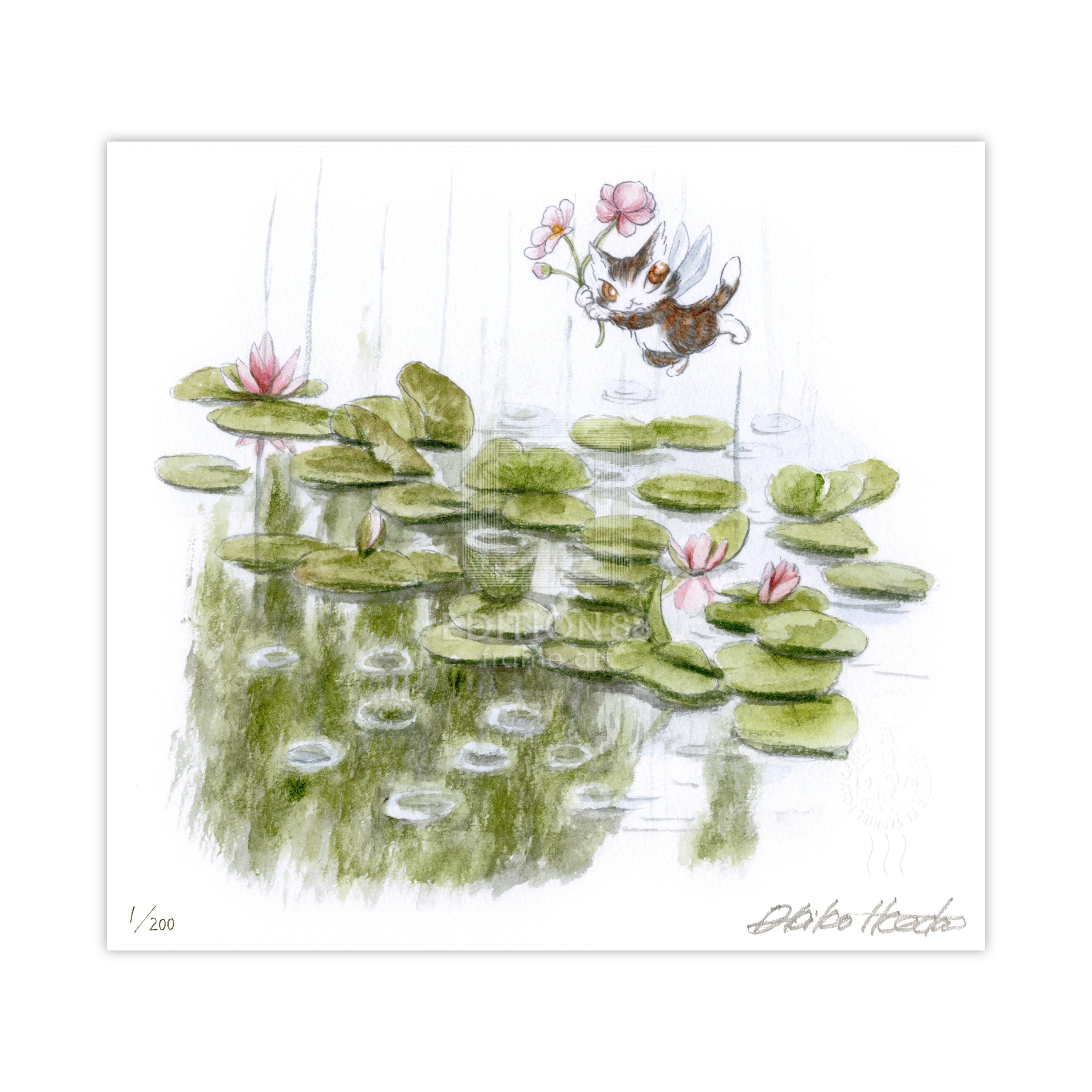 猫のダヤン 88グラフ「ジベルニー モネの庭」/池田あきこ(直筆サイン入り/限定200枚)