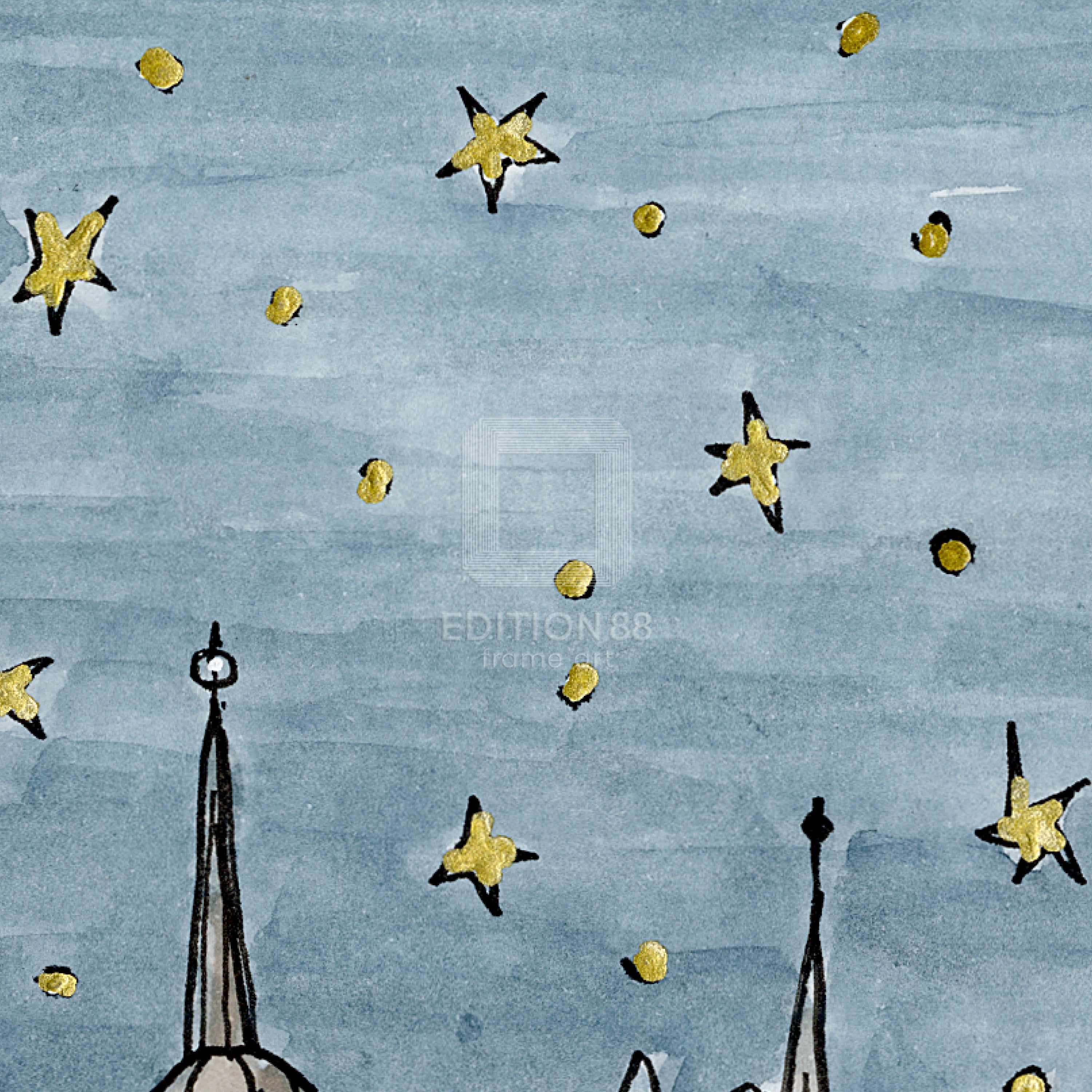 猫のダヤン 88グラフ「百塔の街に捧げる音楽会」/池田あきこ(直筆サイン入り/限定200枚)