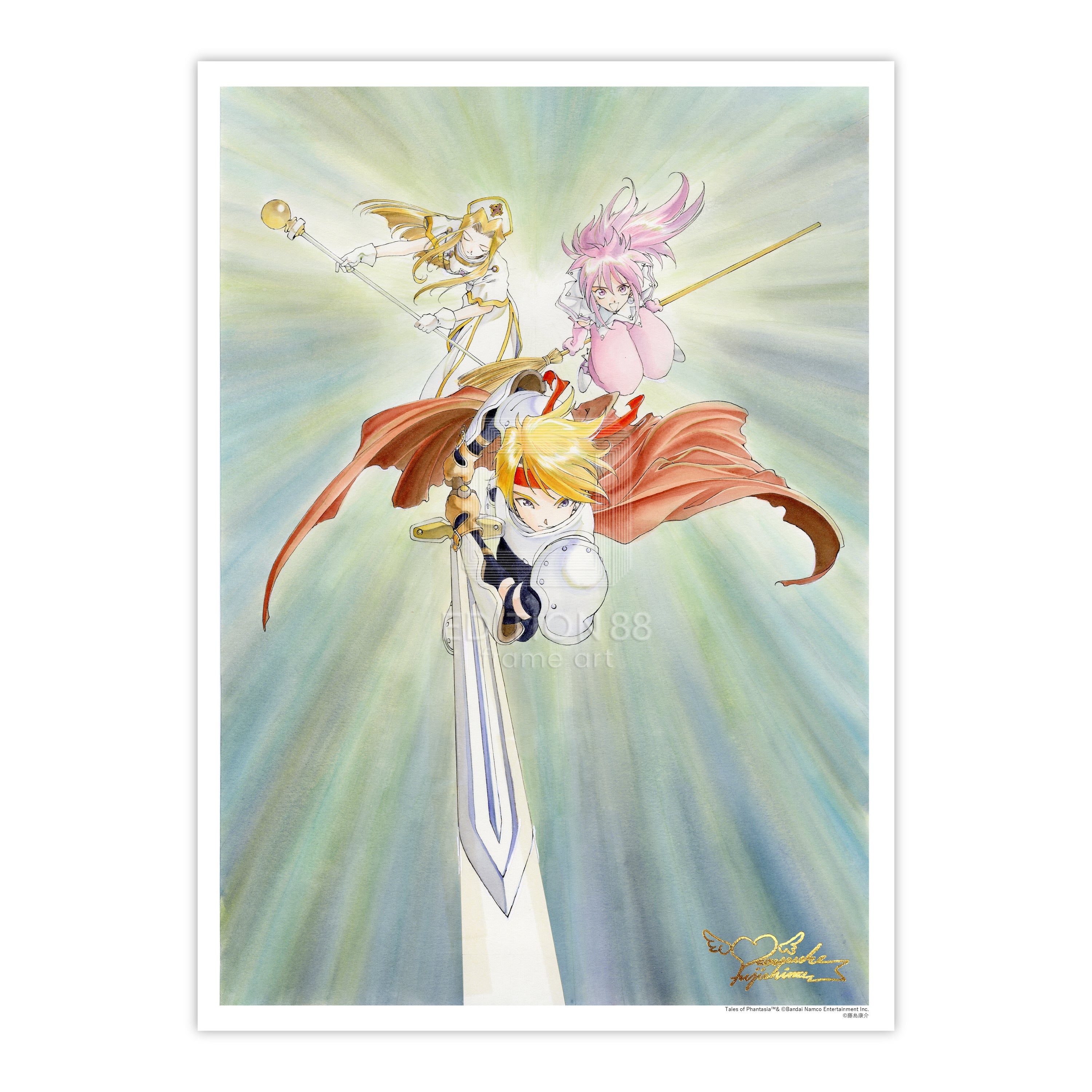 「テイルズ オブ ファンタジア」88グラフ1/藤島康介(箔押しサイン入り)