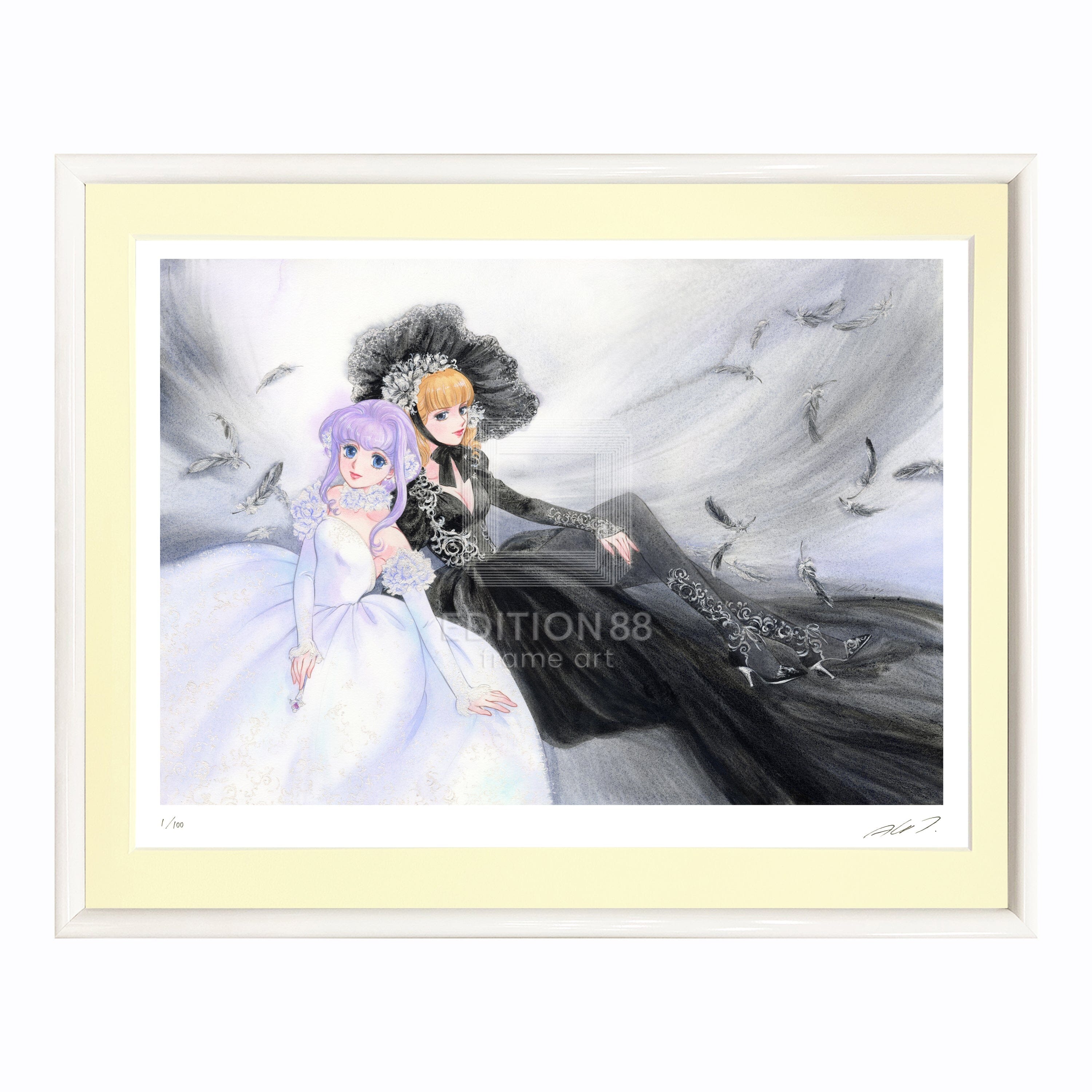「魔法の天使 クリィミーマミ」88グラフ 白と黒のプリンセスたち /高田明美(直筆サイン入り / 限定100枚) 88グラフ Edition88