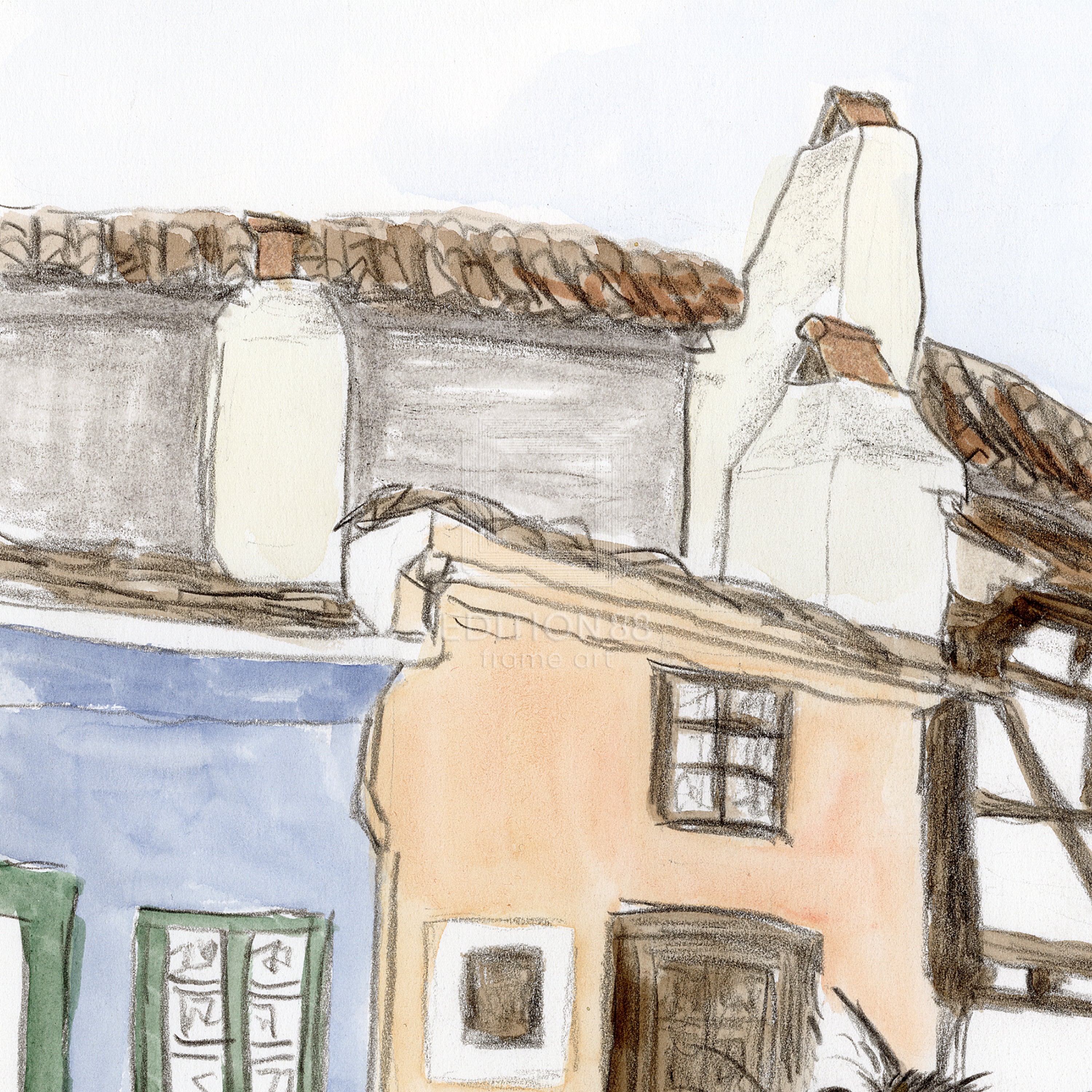 猫のダヤン 88グラフ「プラハ城 黄金の小径」/池田あきこ(直筆サイン入り/限定200枚)