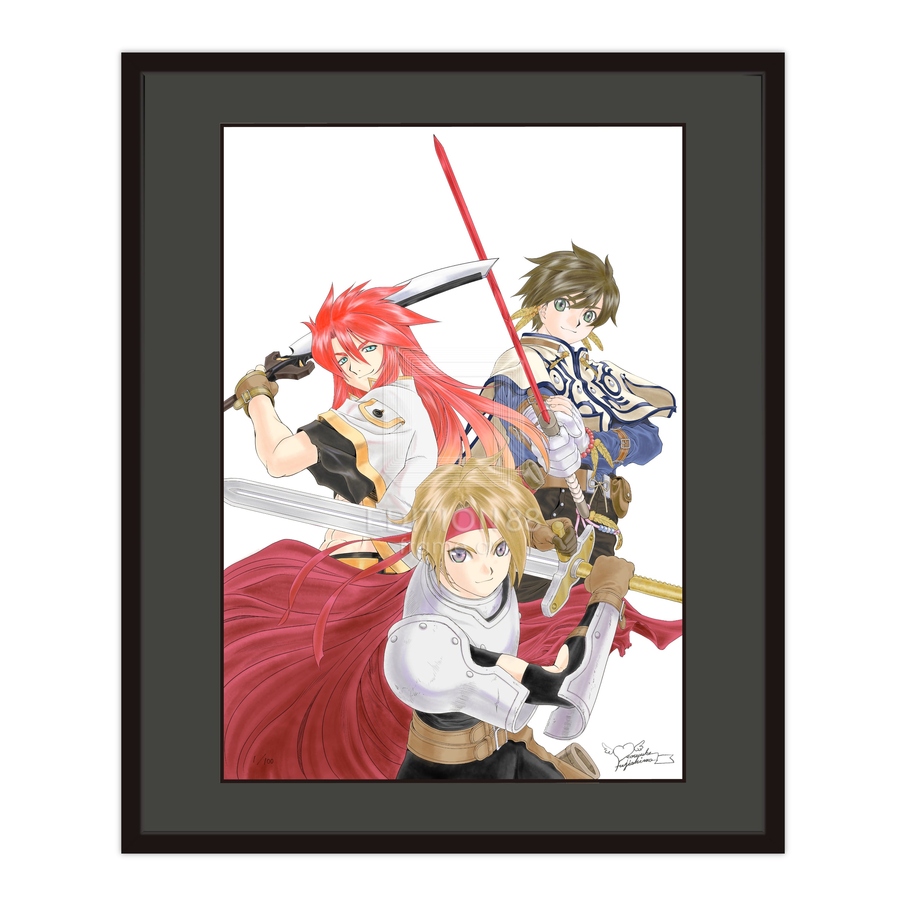 『テイルズ オブ』シリーズ 30周年記念 藤島康介先生描き下ろしイラスト 88グラフ/藤島康介(直筆サイン入り/限定100枚)