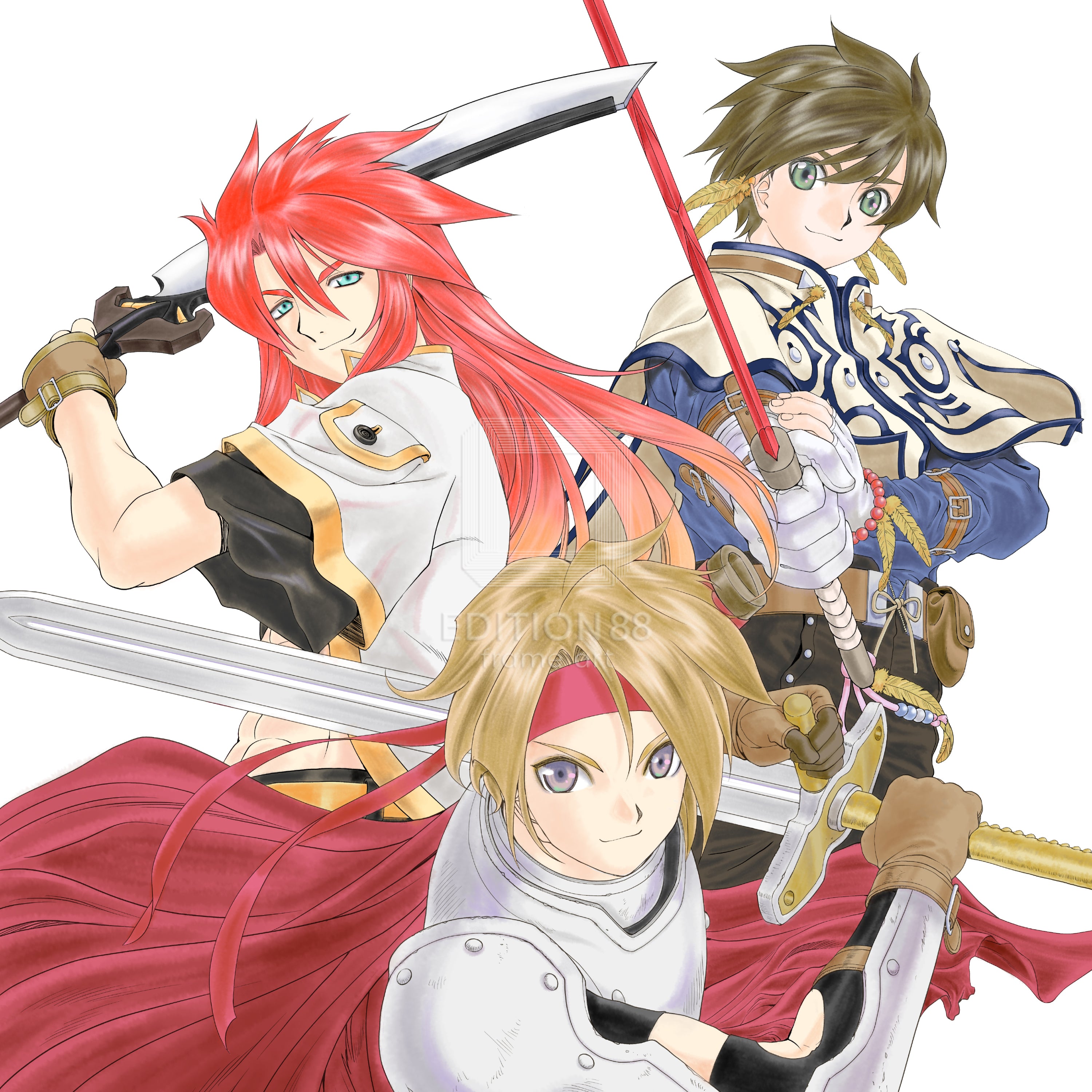 『テイルズ オブ』シリーズ 30周年記念 藤島康介先生描き下ろしイラスト 88グラフ/藤島康介(直筆サイン入り/限定100枚)