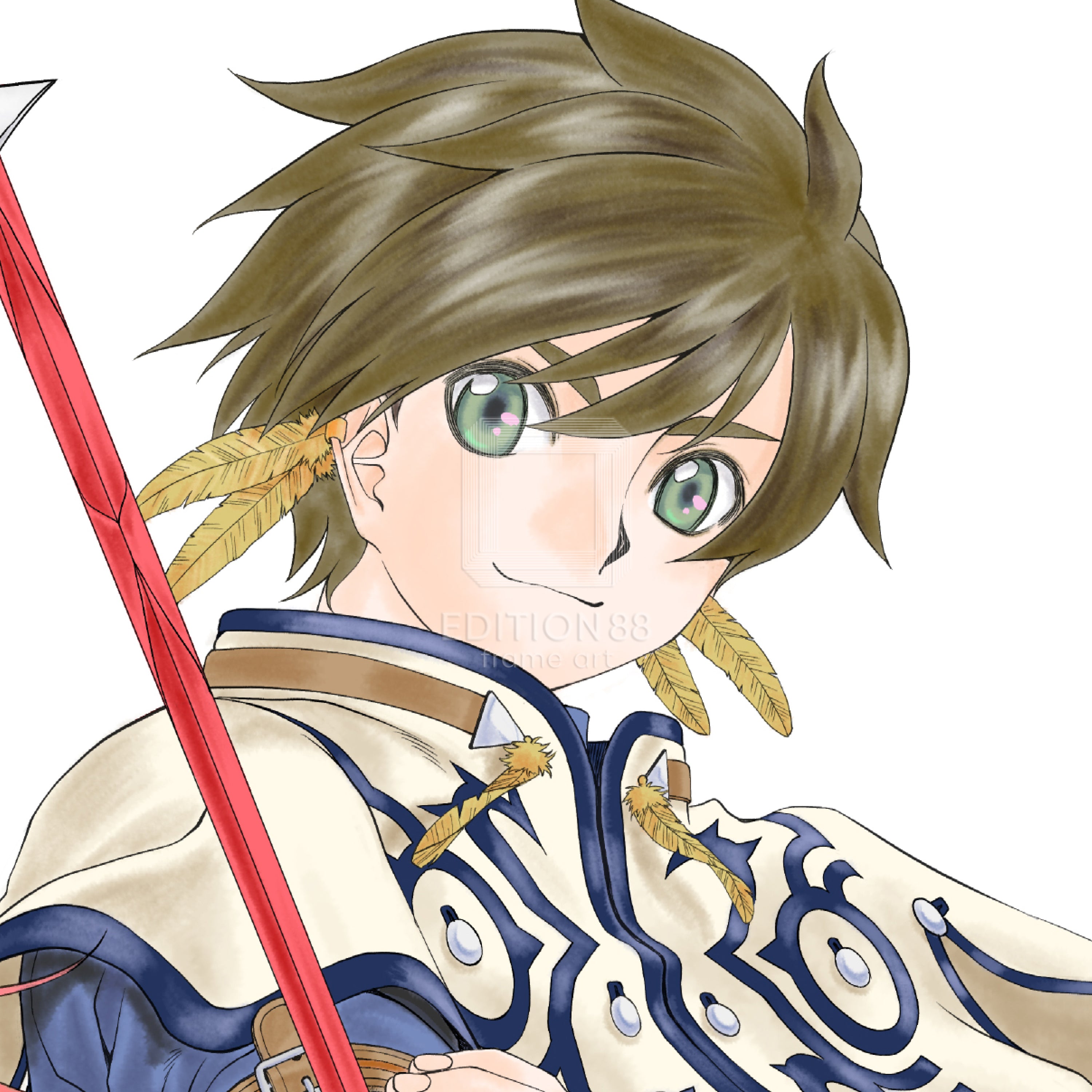 『テイルズ オブ』シリーズ 30周年記念 藤島康介先生描き下ろしイラスト 88グラフ/藤島康介(直筆サイン入り/限定100枚)