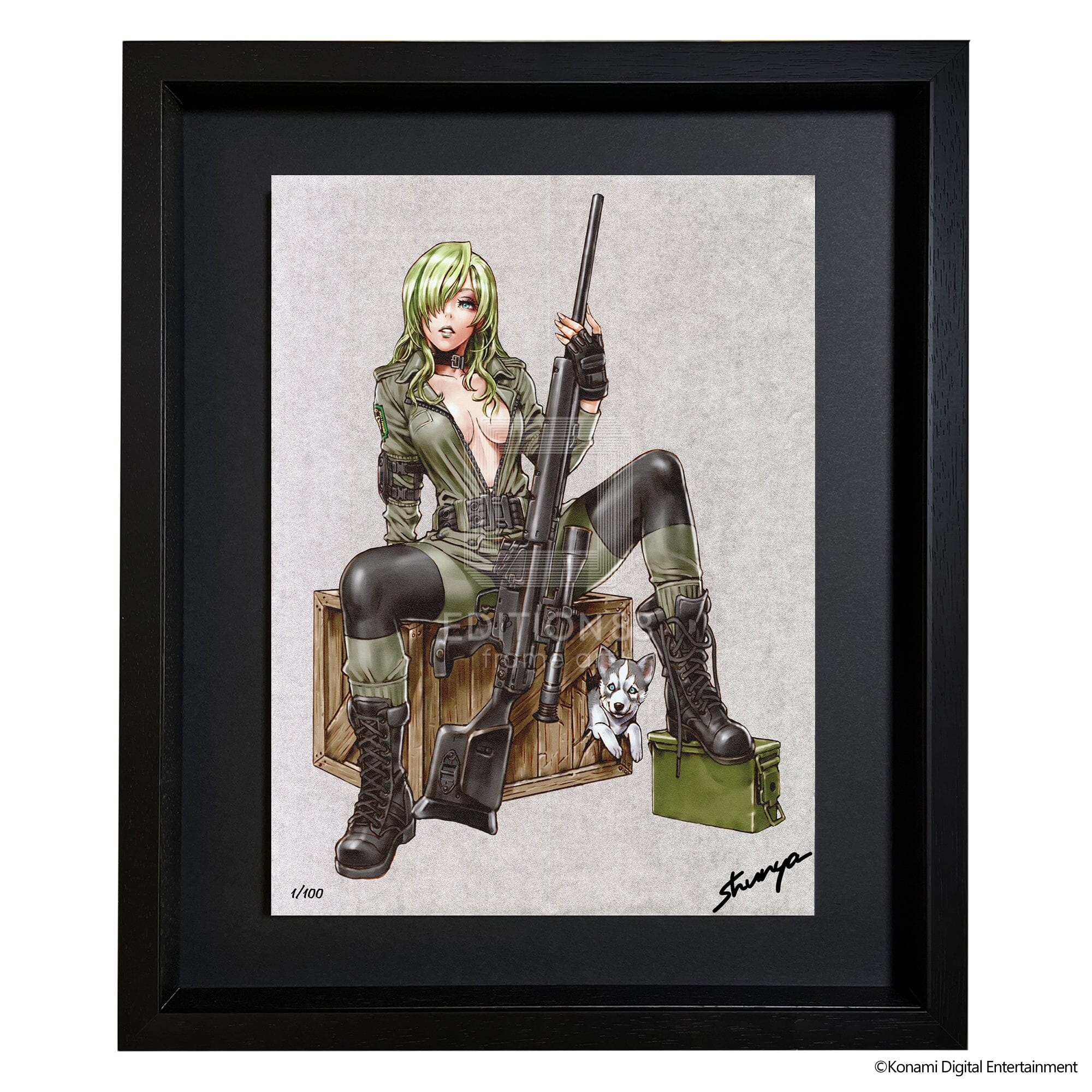 「メタルギア ソリッド 美少女」88グラフ シルバー仕様 スナイパーウルフ / 山下しゅんや(直筆サイン入り/限定100枚) 88グラフ Edition88