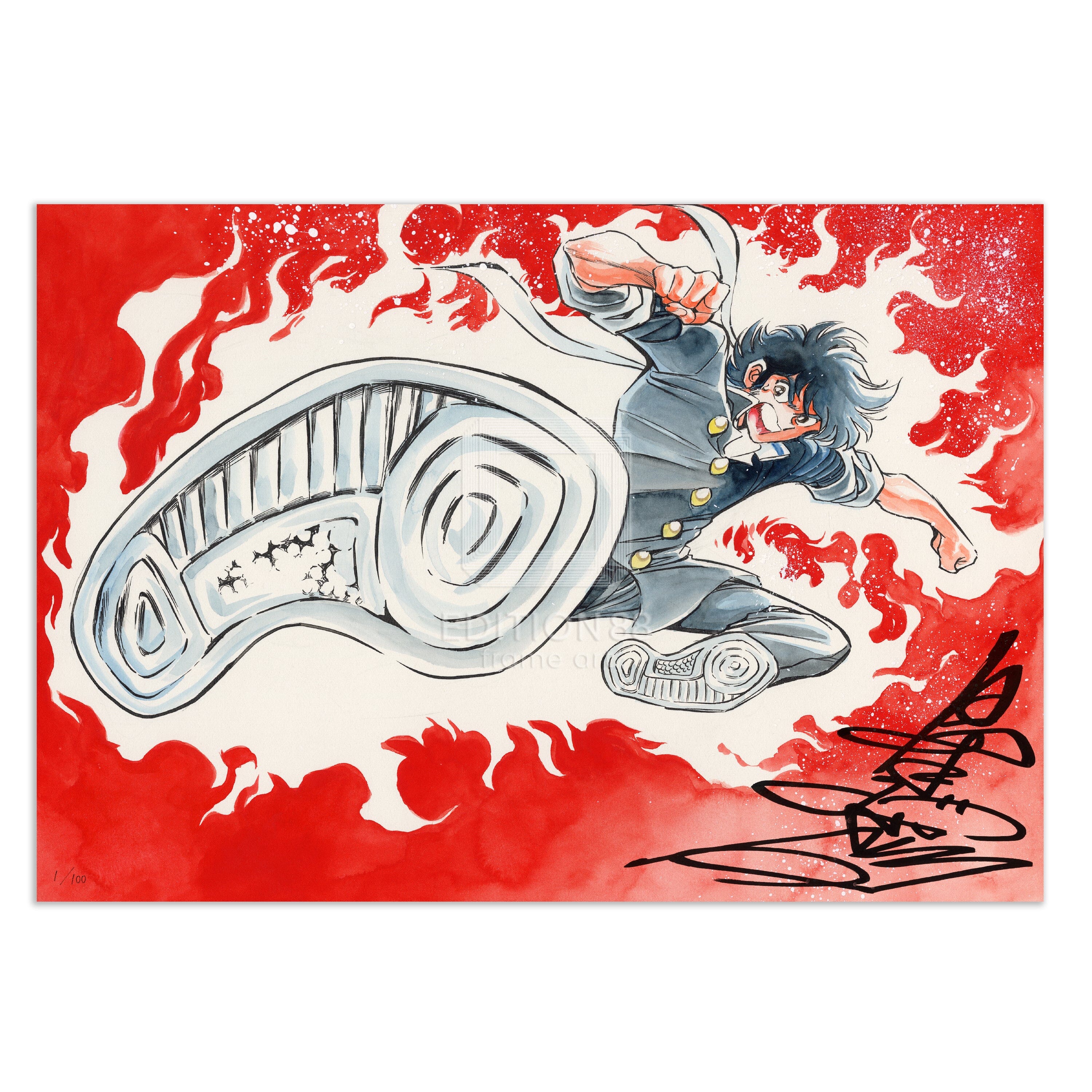 「炎の転校生」88グラフ1 /島本和彦(直筆サイン入り / 限定100枚) 88グラフ Edition88