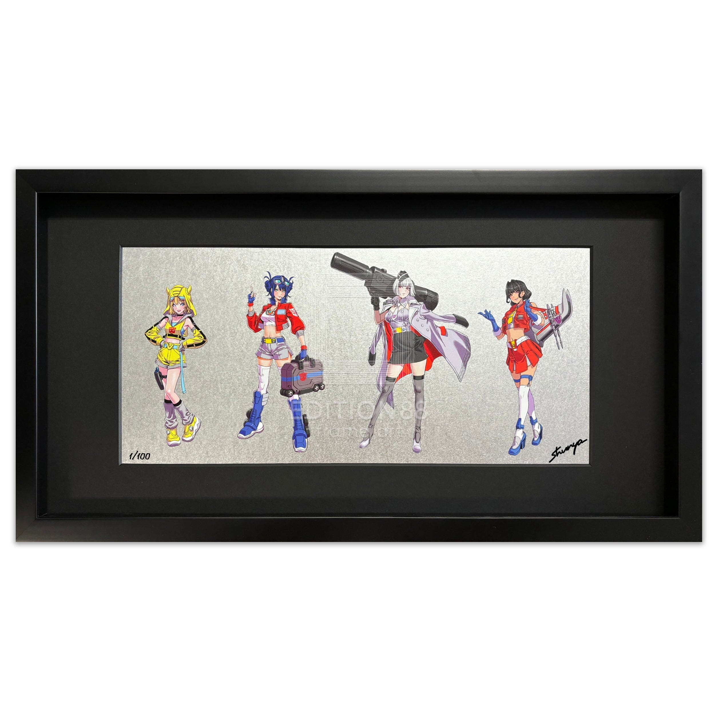 「TRANSFORMERS 美少女 」88グラフ コンボイ&メガトロン&バンブル&スタースクリーム/ 山下しゅんや(直筆サイン入り/限定100枚) 88グラフ Edition88