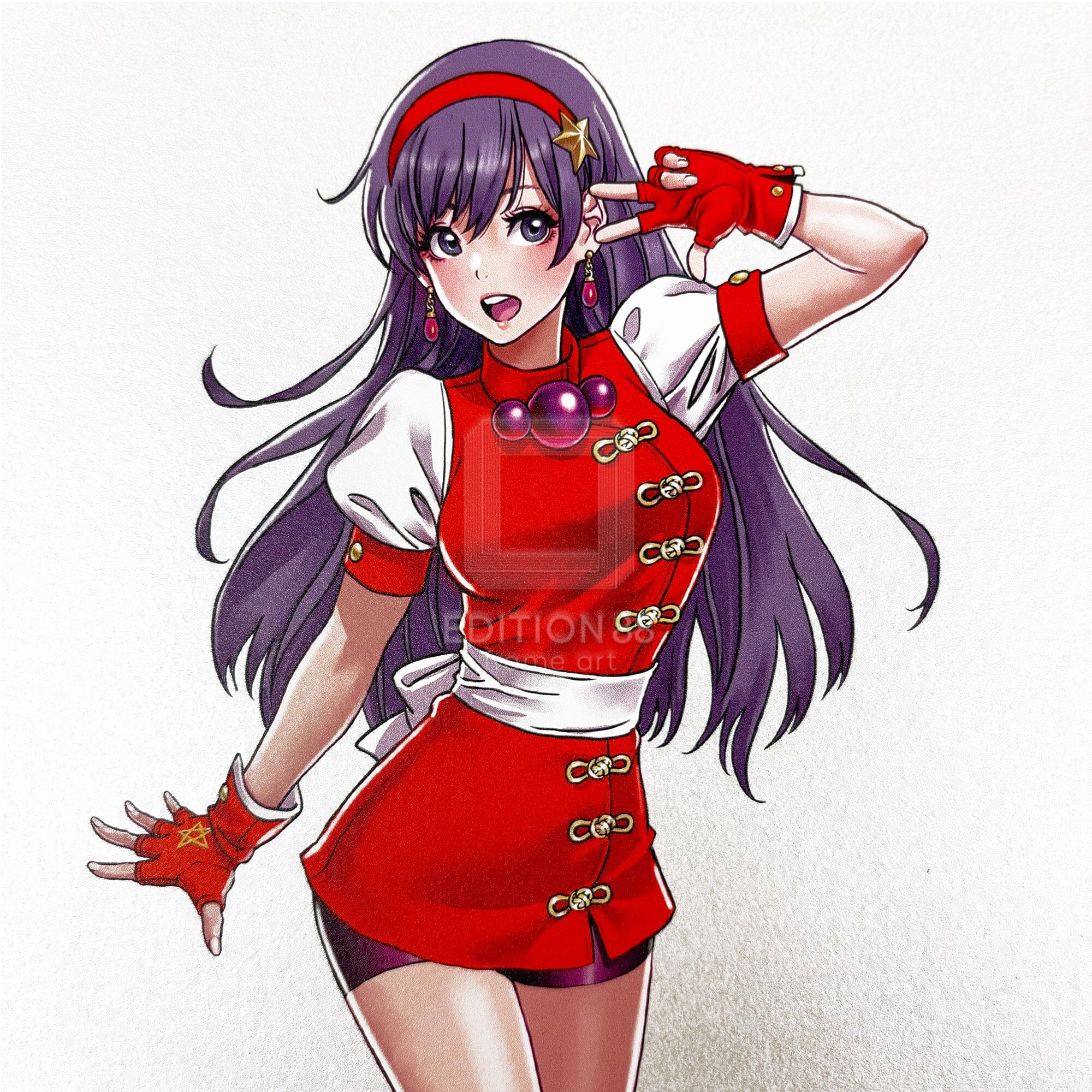 「SNK 美少女 」88グラフ 麻宮アテナ&アンヘル /山下しゅんや(直筆サイン入り/限定100枚) 88グラフ Edition88