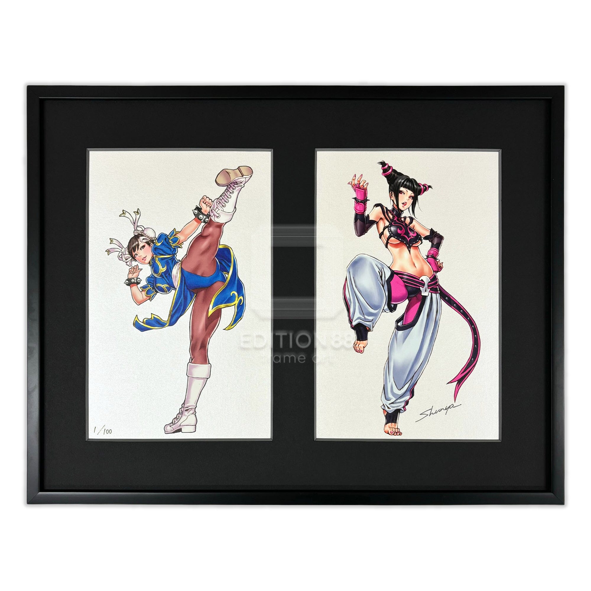 「STREET FIGHTER 美少女」88グラフ 春麗&ジュリ/ 山下しゅんや(直筆サイン入り/限定100枚) 88グラフ Edition88
