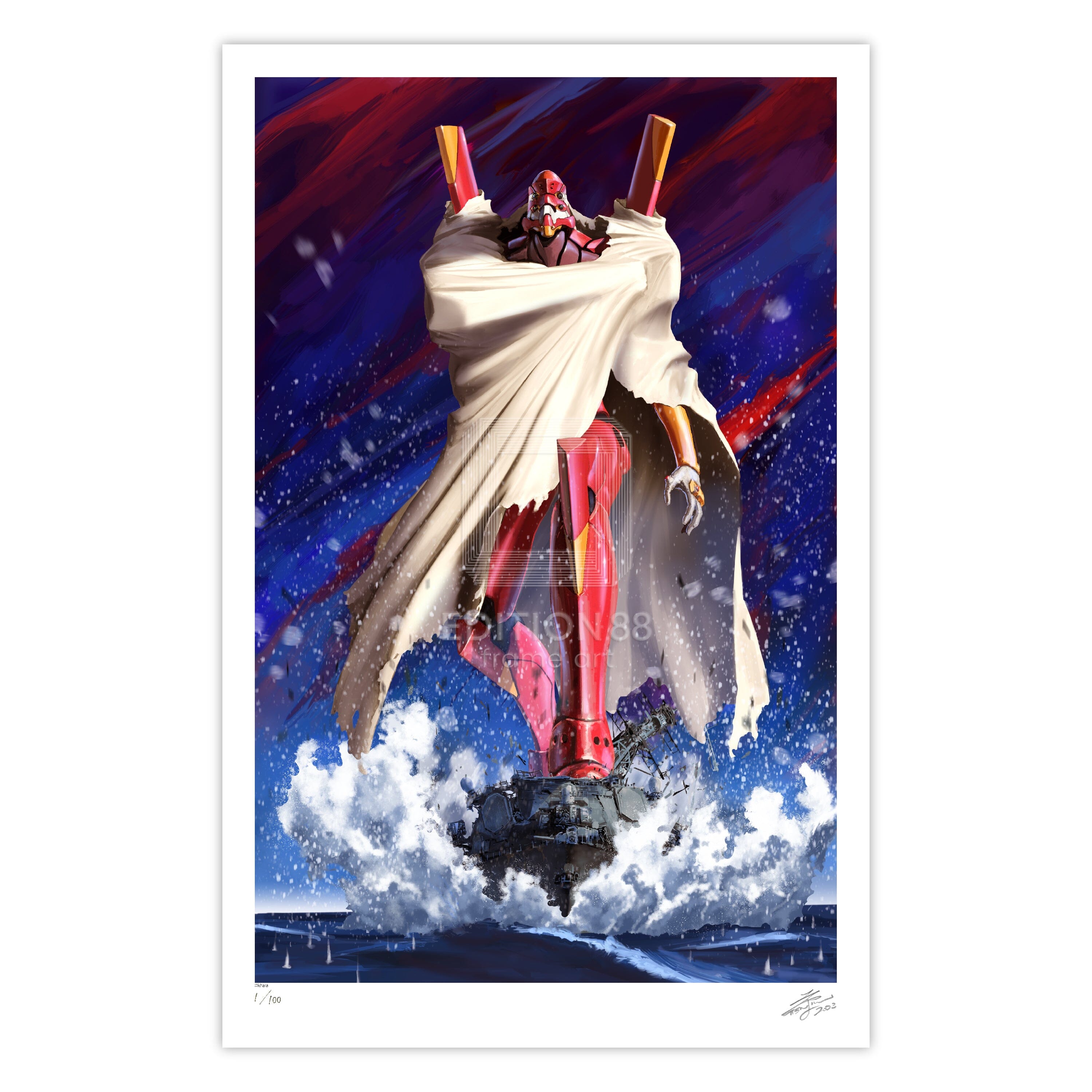 エヴァンゲリオン 88グラフ3/天神英(直筆サイン入り/限定100枚) 88グラフ Edition88