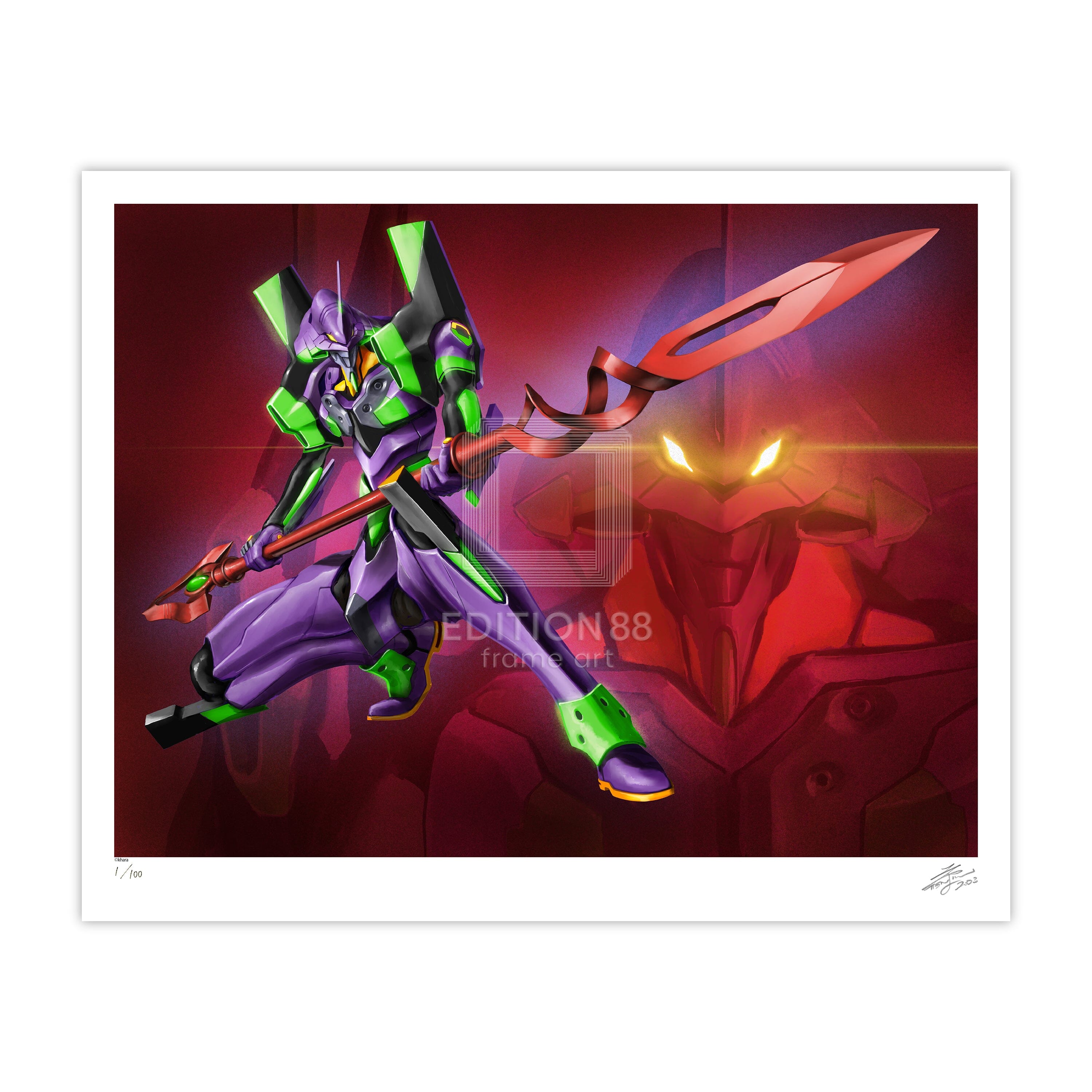 エヴァンゲリオン 88グラフ5/天神英貴(直筆サイン入り/限定100枚) 88グラフ Edition88