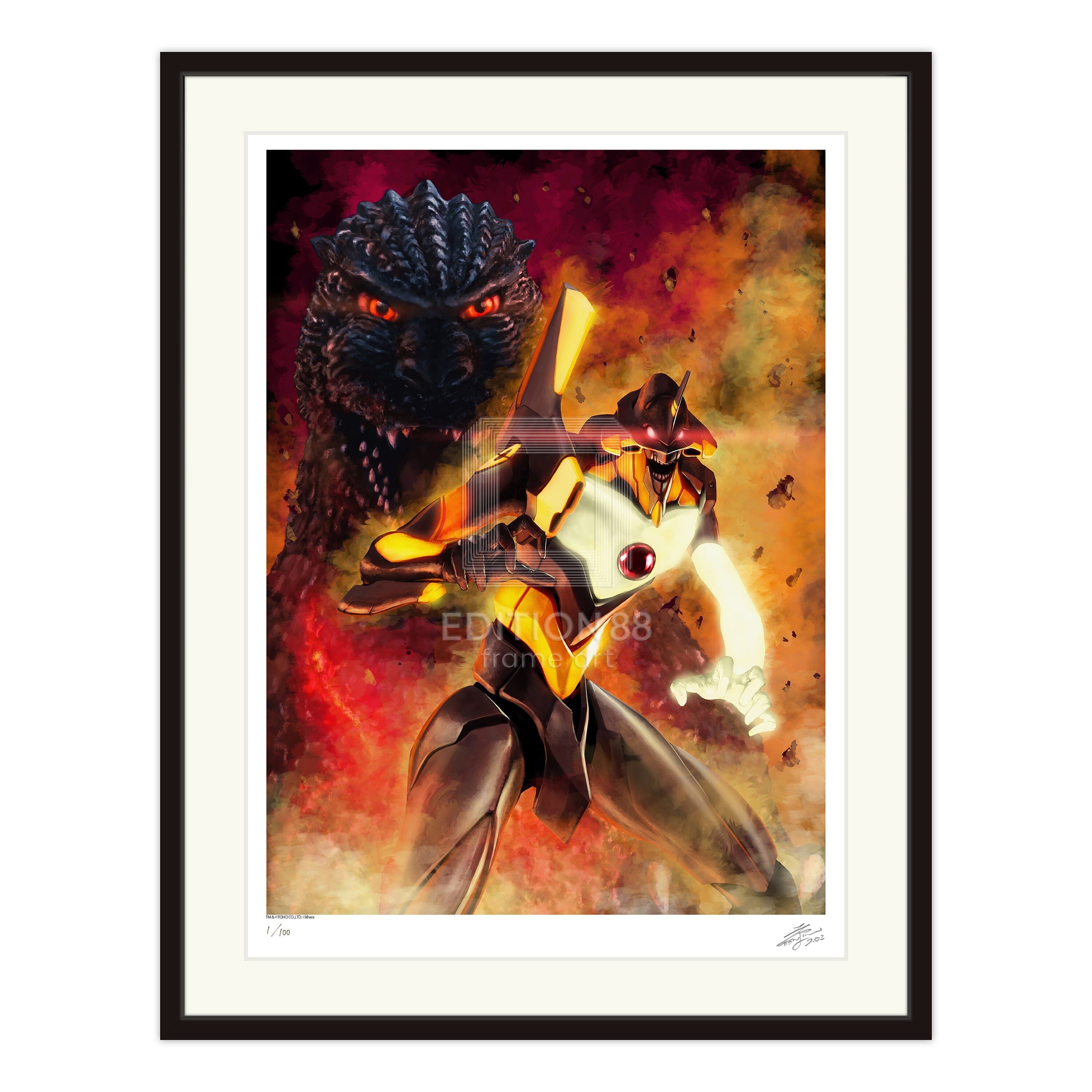 ゴジラVSエヴァンゲリオン 88グラフ/天神英貴(直筆サイン入り/限定100枚) 88グラフ Edition88