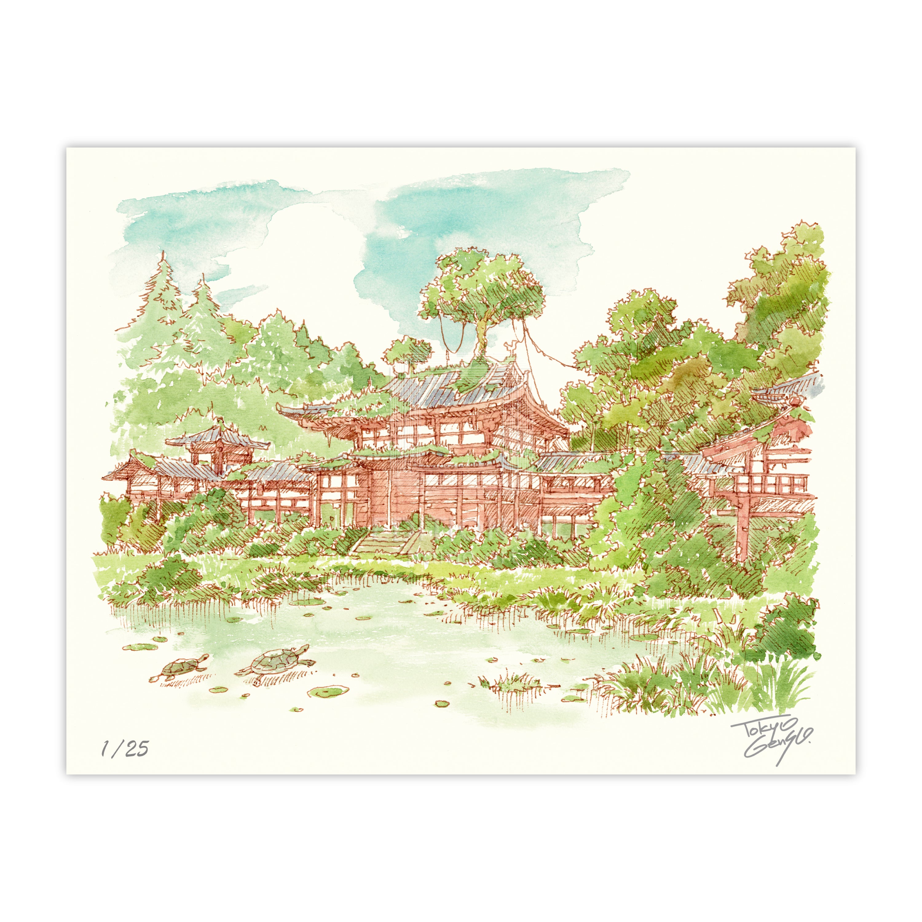 88グラフ ミニ 平等院鳳凰堂幻想 水彩スケッチver/ 東京幻想(直筆サイン入り / 限定25枚)
