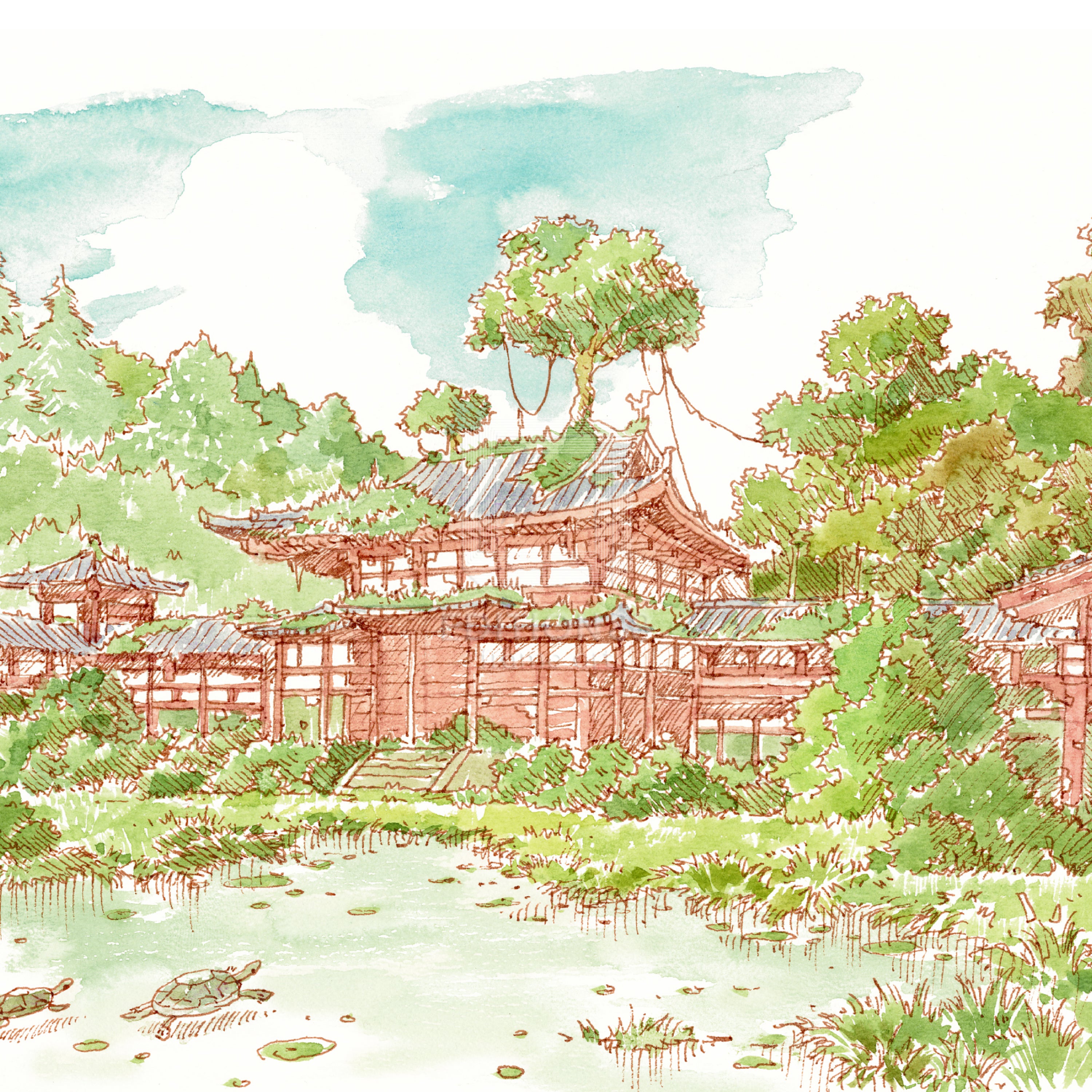 88グラフ ミニ 平等院鳳凰堂幻想 水彩スケッチver/ 東京幻想(直筆サイン入り / 限定25枚)