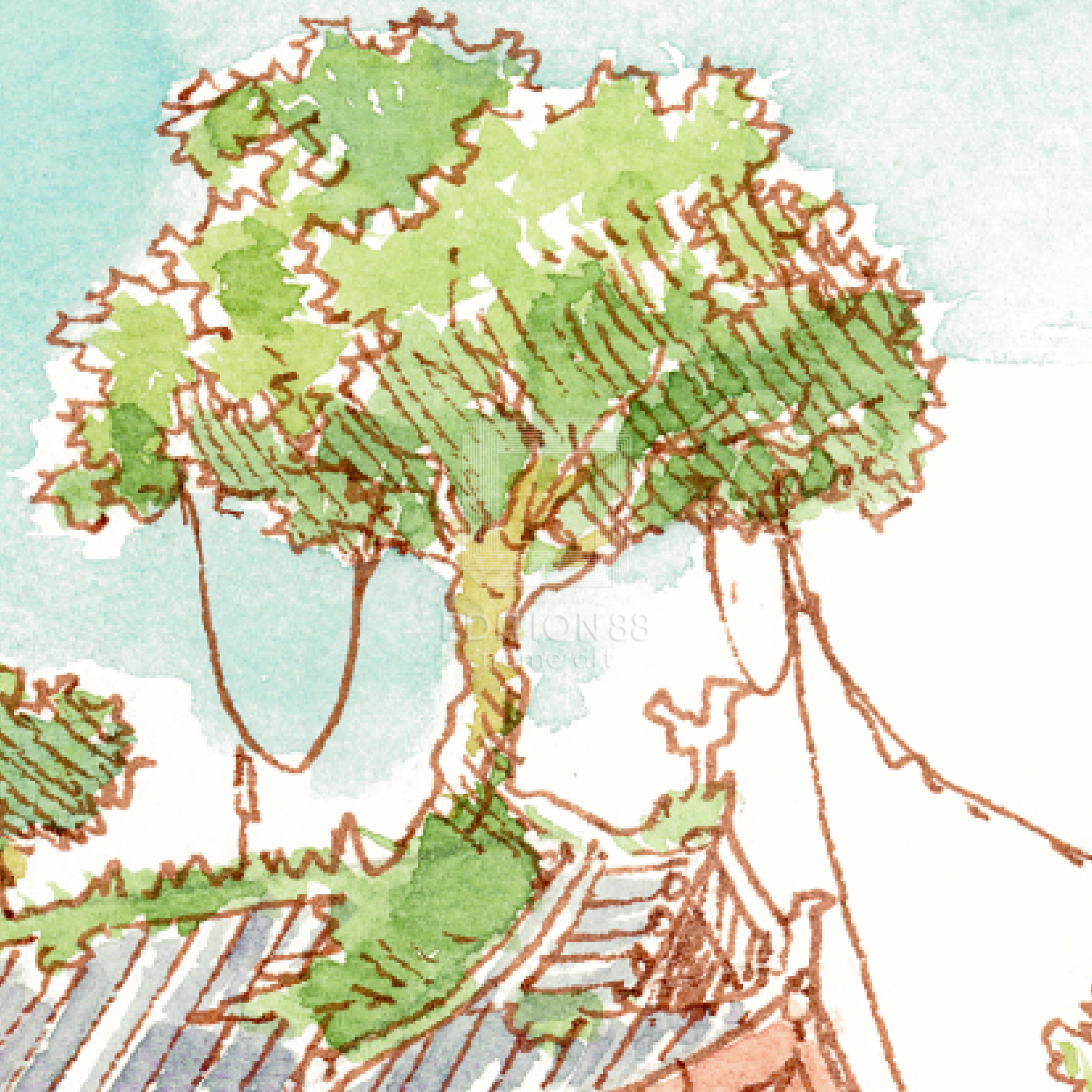 88グラフ ミニ 平等院鳳凰堂幻想 水彩スケッチver/ 東京幻想(直筆サイン入り / 限定25枚)