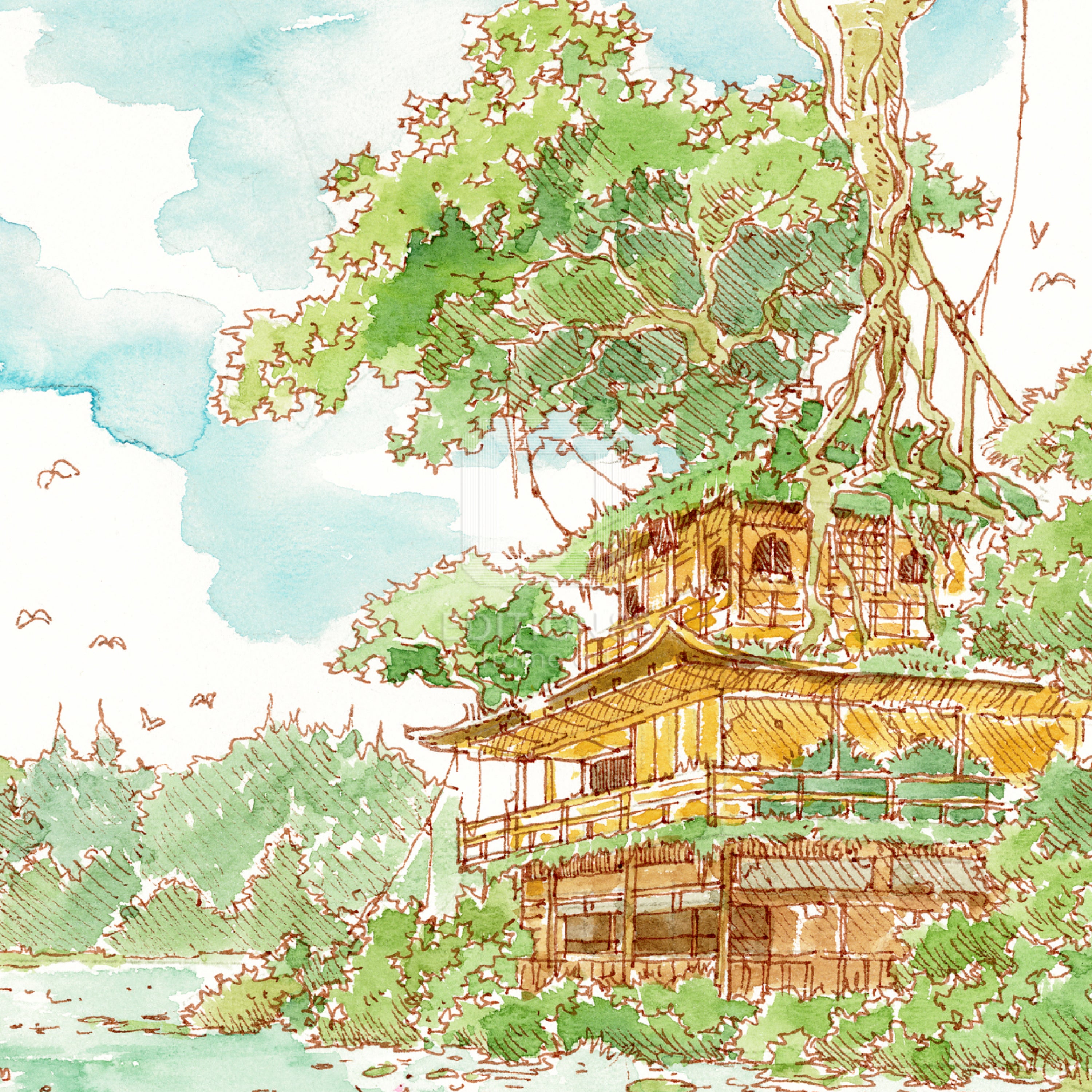 88グラフ ミニ 金閣寺幻想 水彩スケッチver/ 東京幻想(直筆サイン入り / 限定25枚)