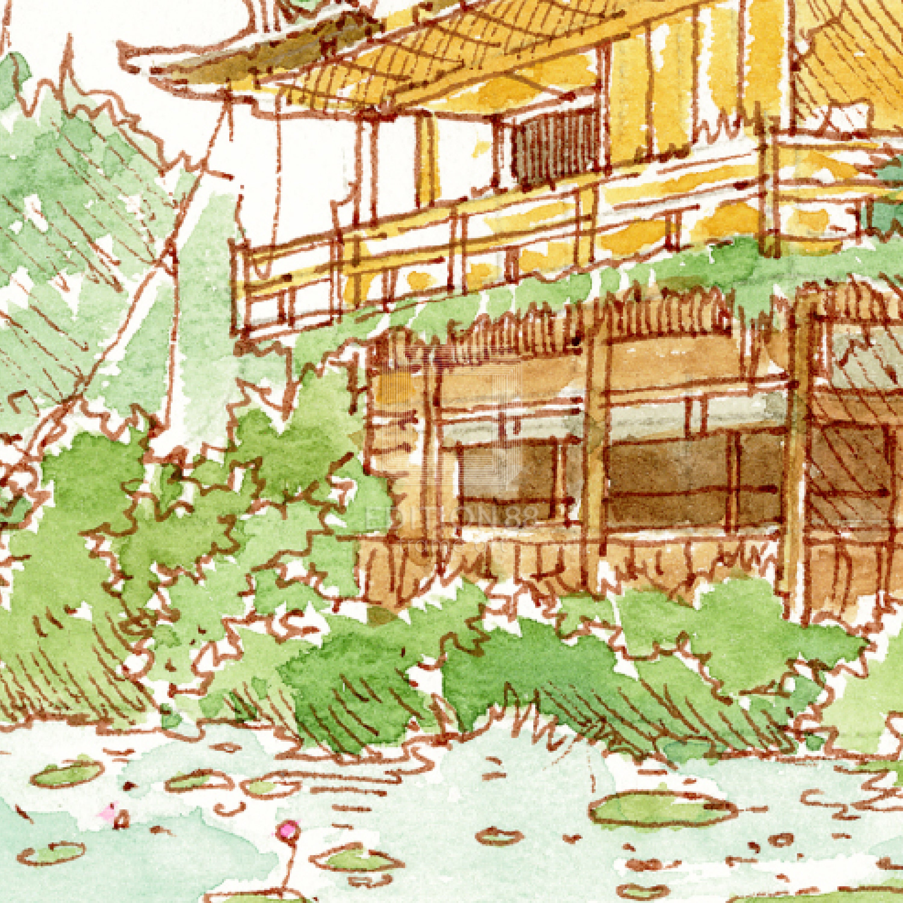 88グラフ ミニ 金閣寺幻想 水彩スケッチver/ 東京幻想(直筆サイン入り / 限定25枚)