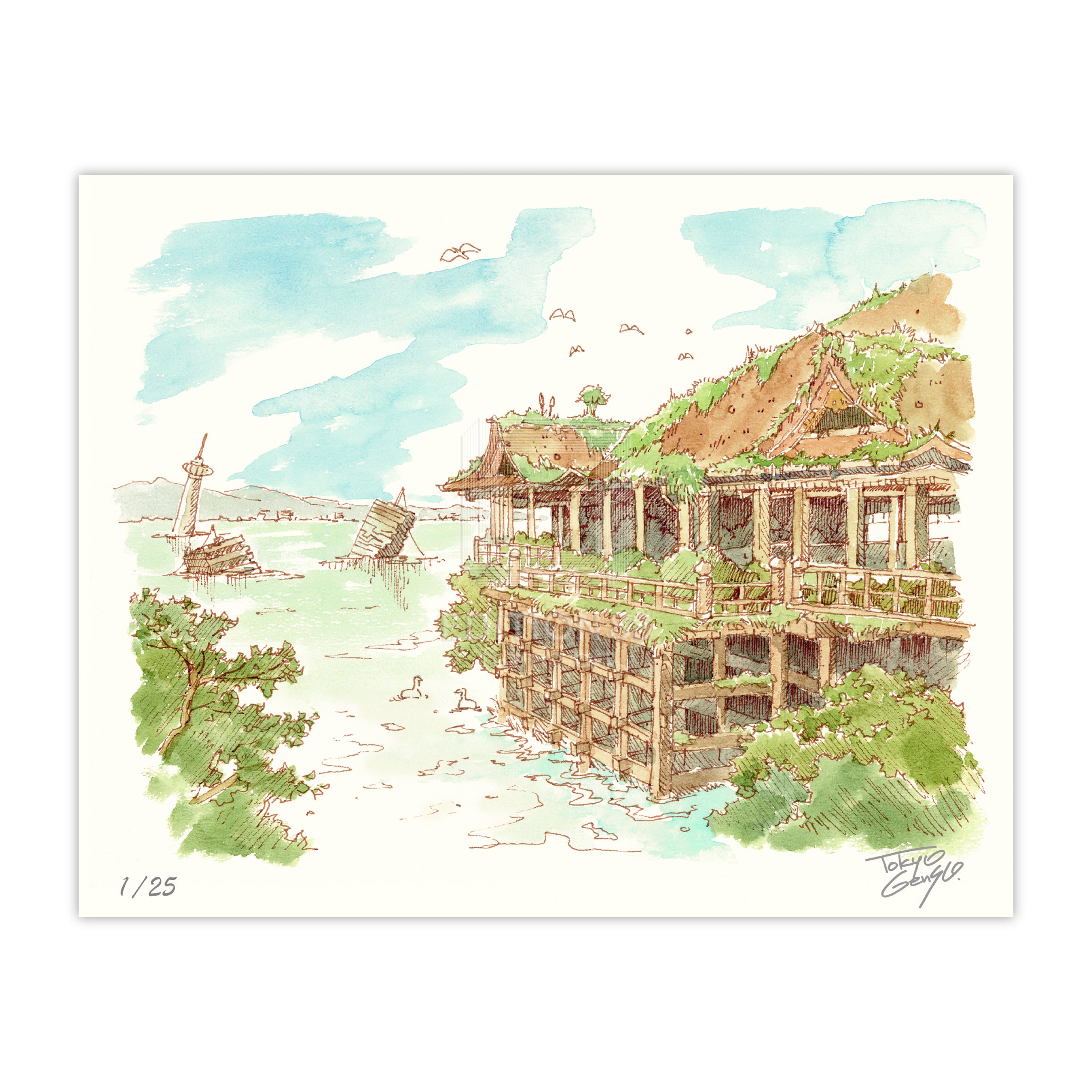 88グラフ ミニ 清水寺幻想 水彩スケッチver/ 東京幻想(直筆サイン入り / 限定25枚)