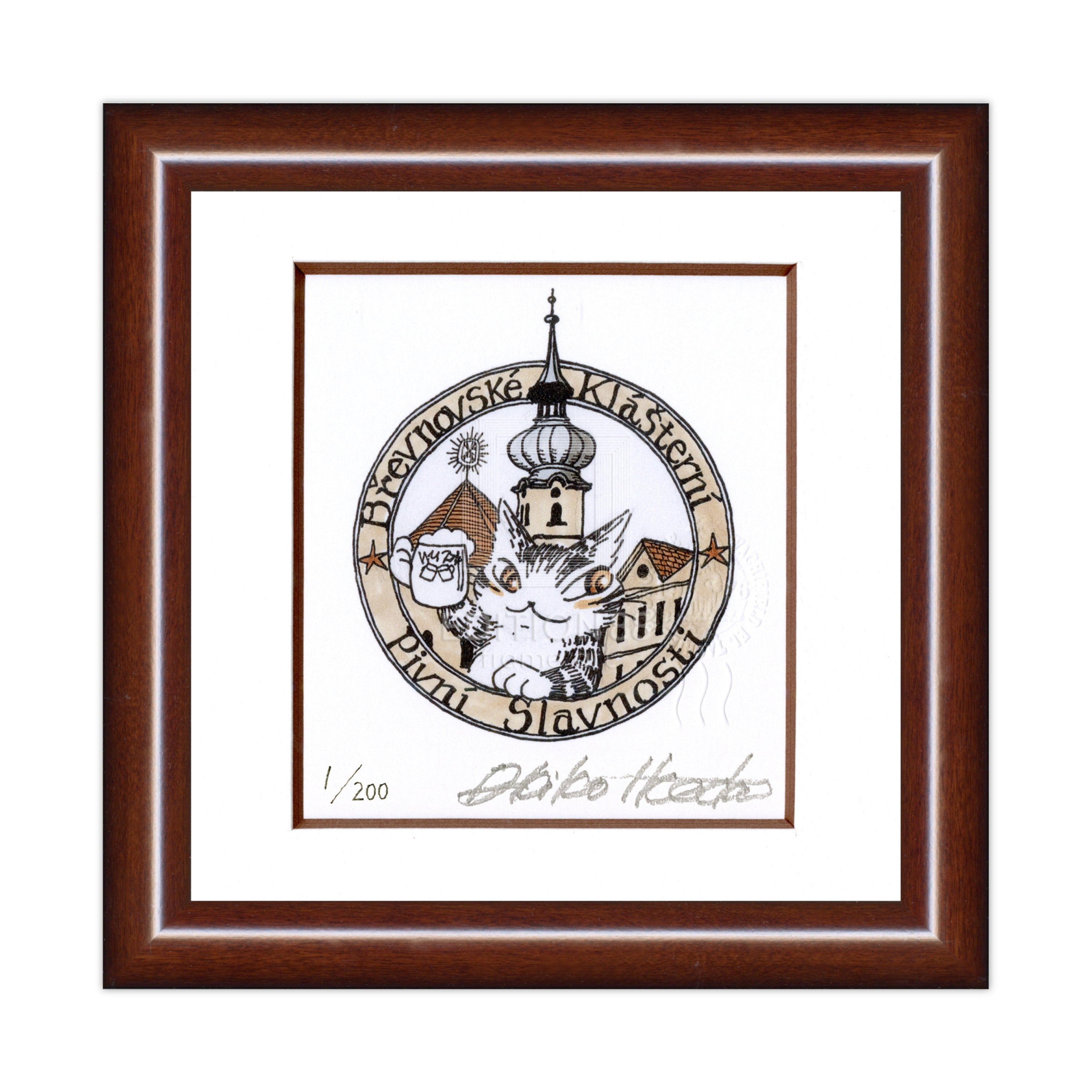 猫のダヤン 88グラフ「修道院のビール祭り」/池田あきこ(直筆サイン入り/限定200枚)