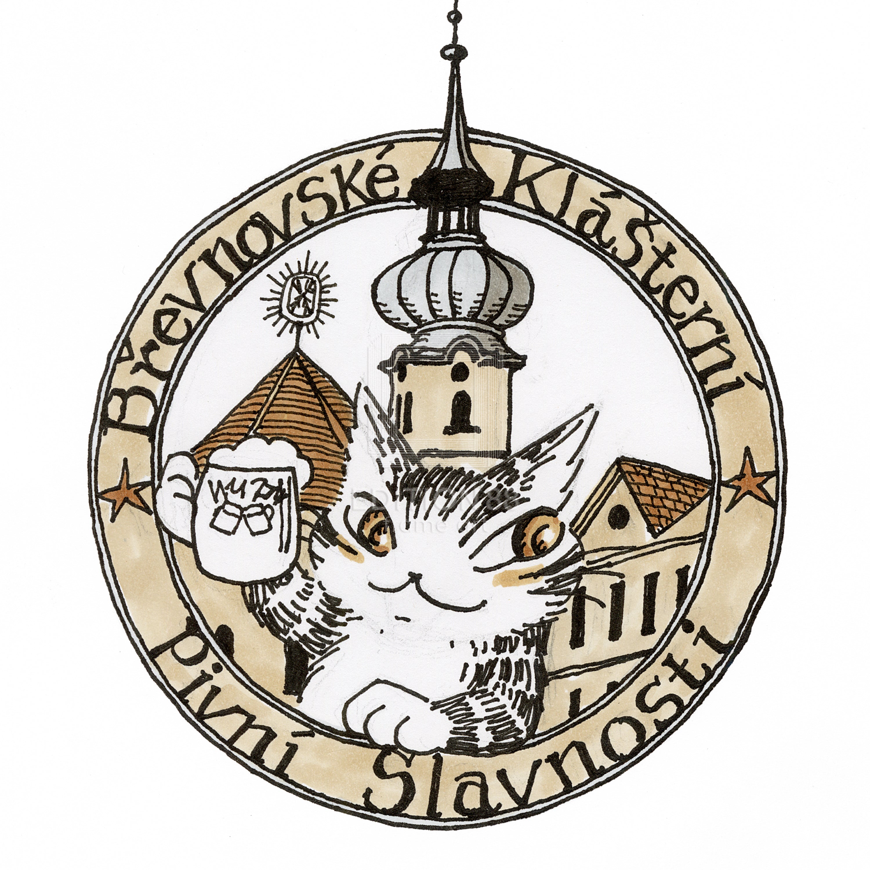 猫のダヤン 88グラフ「修道院のビール祭り」/池田あきこ(直筆サイン入り/限定200枚)