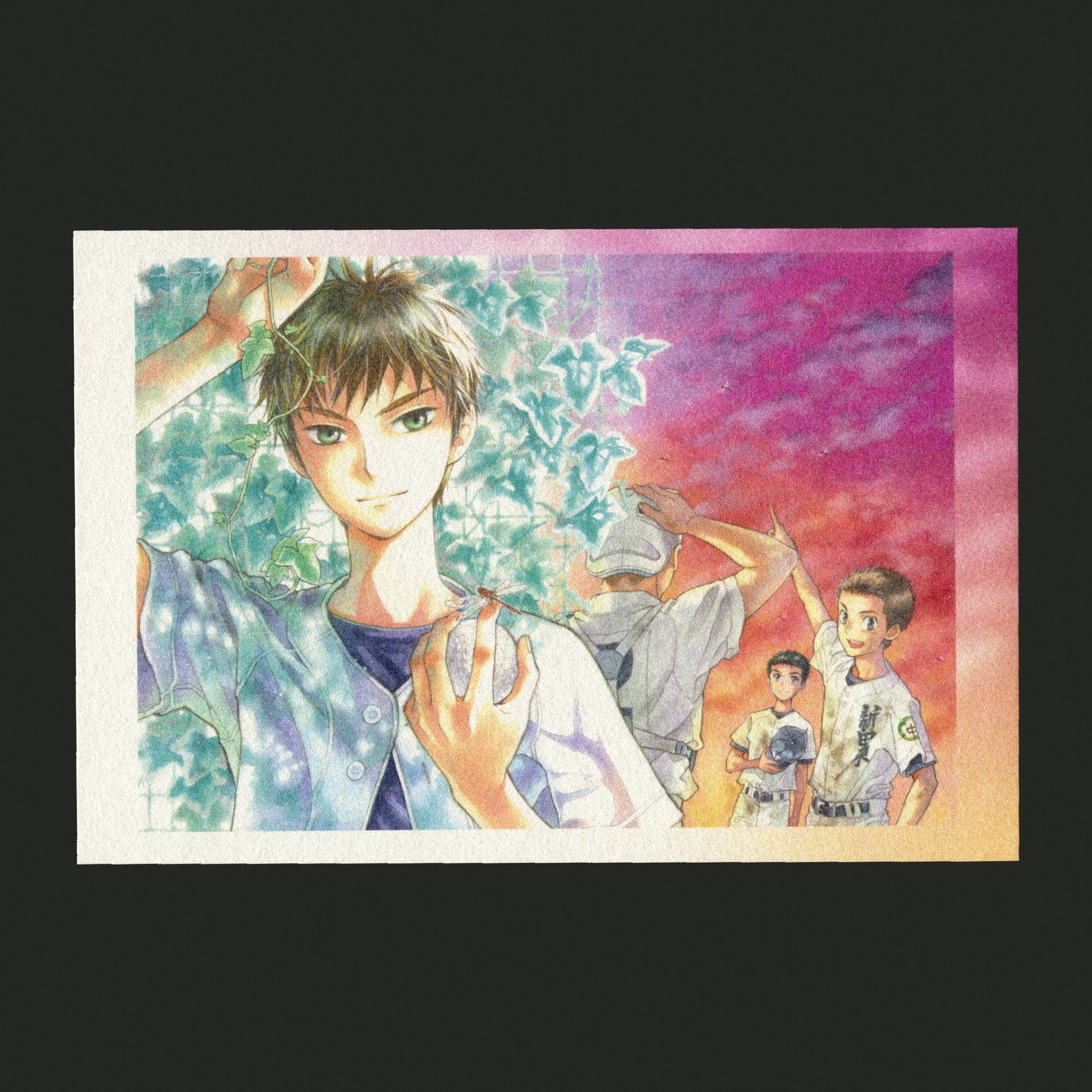 『ASUKA創刊40+1周年』アートカード3枚セット「バッテリー」/あさのあつこ×柚庭千景