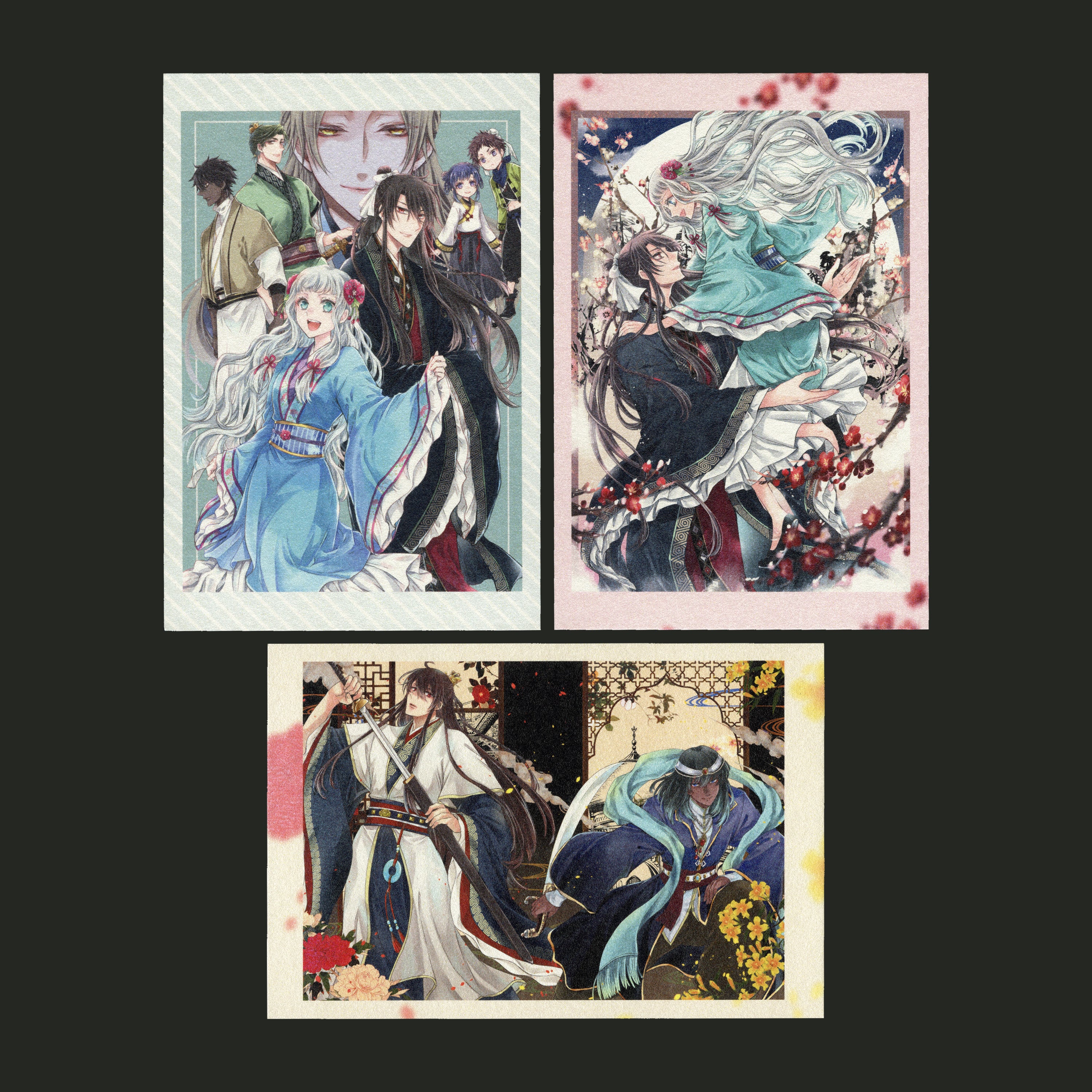 『ASUKA創刊40+1周年』アートカード3枚セット「月華国奇医伝」/ひむか透留