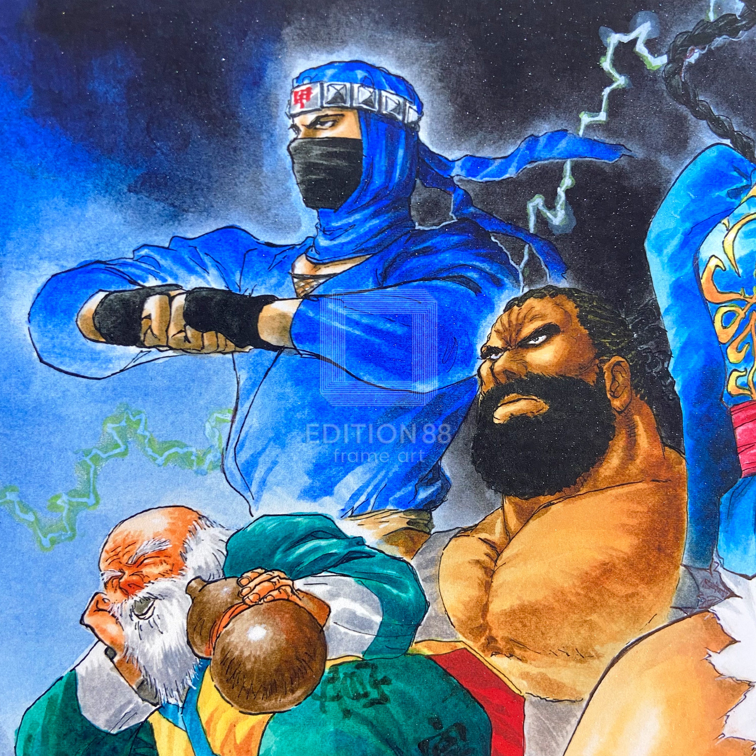 88グラフ「Blue&Black」/いのまたむつみ(箔押しサイン入り)