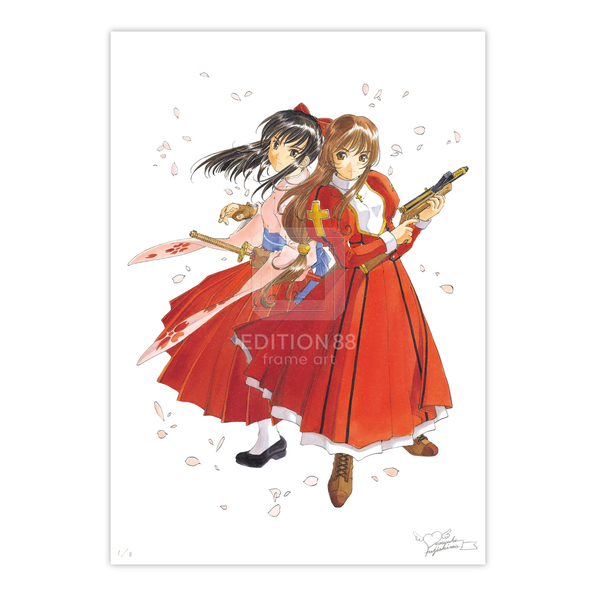 「サクラ大戦」88グラフ 1 プラチナ版 /藤島康介(直筆サイン入り/限定8枚)