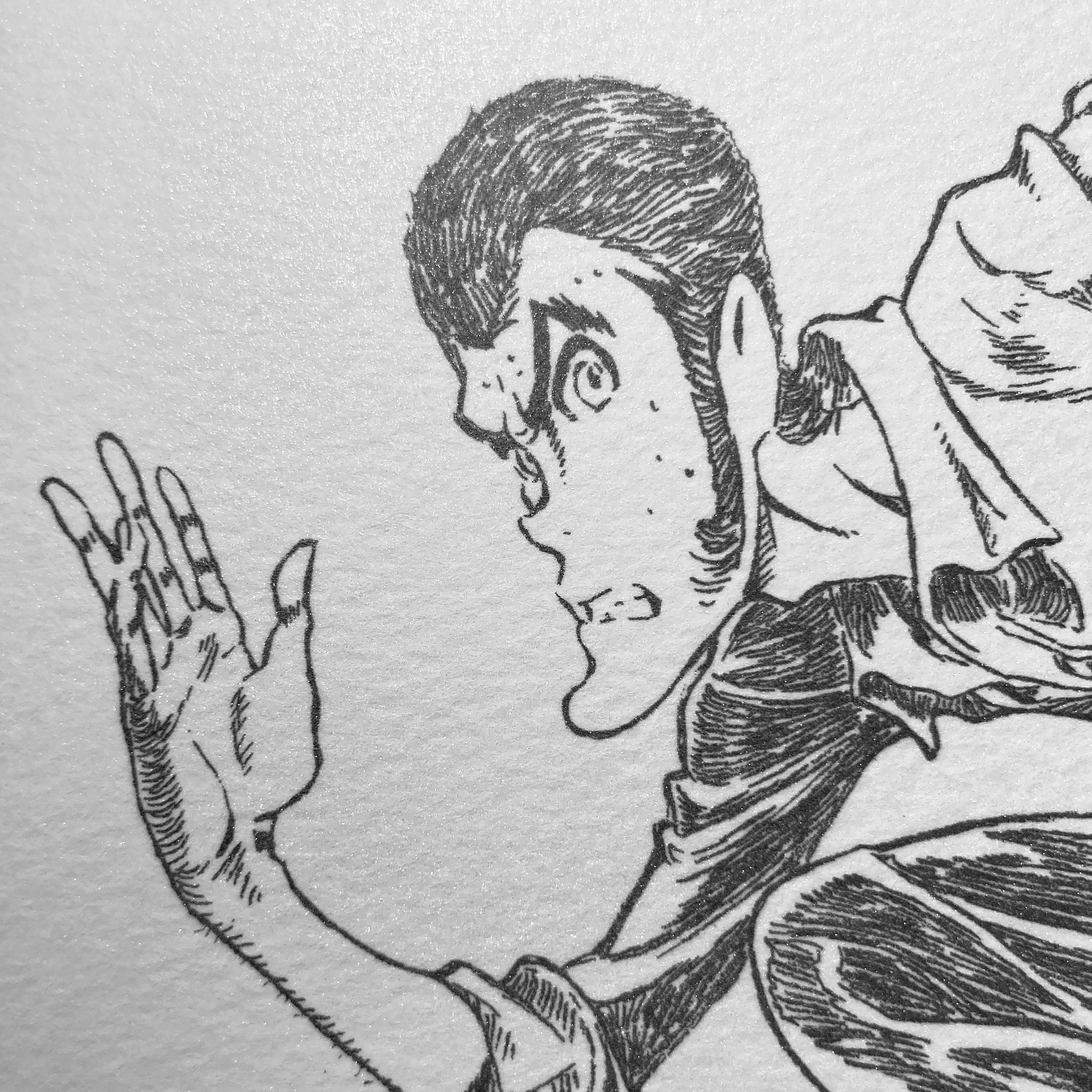 鉛筆画アートプリント(不死身の血族)/LUPINTHE ⅢRD