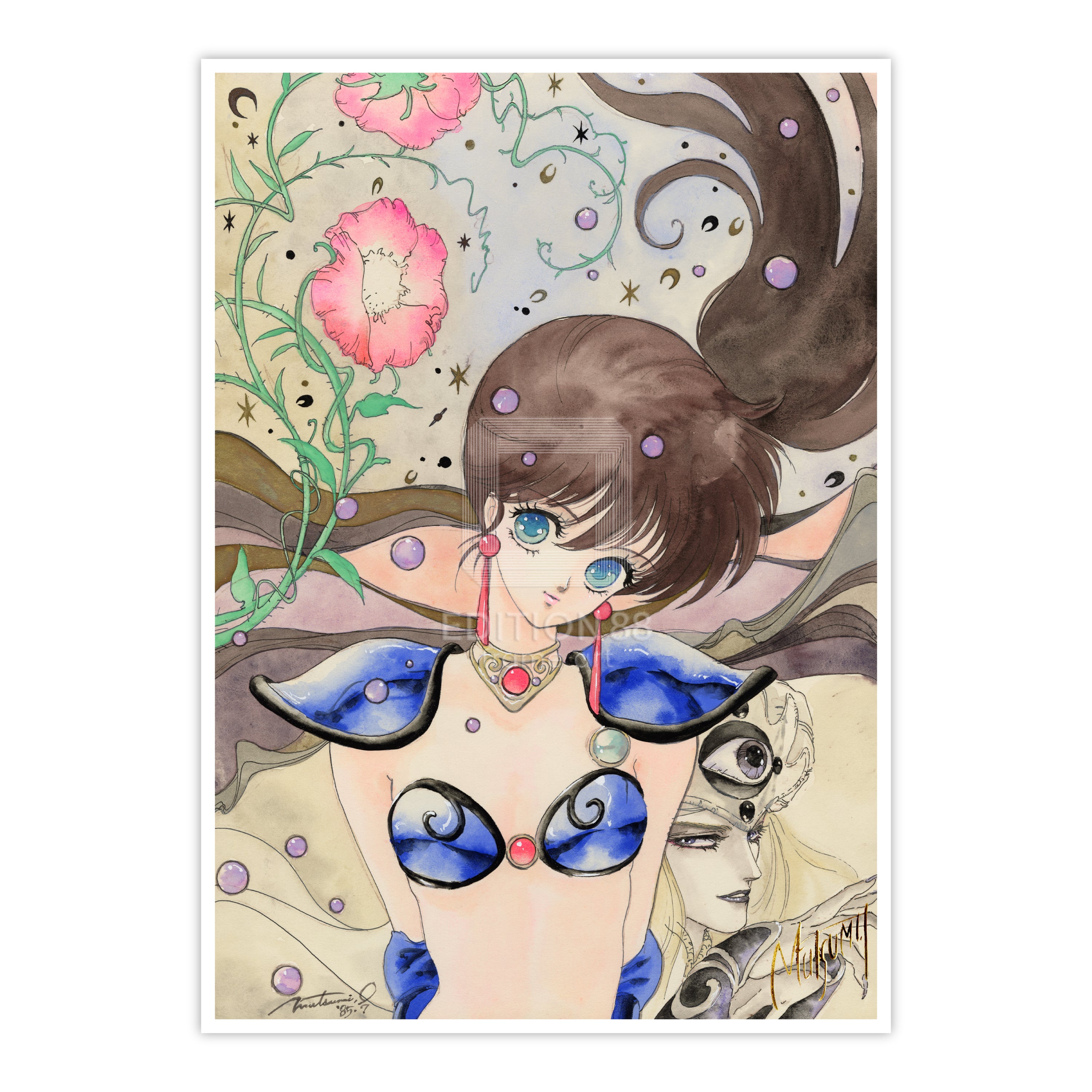 「幻夢戦記レダ」88グラフ4/いのまたむつみ(箔押しサイン入り)