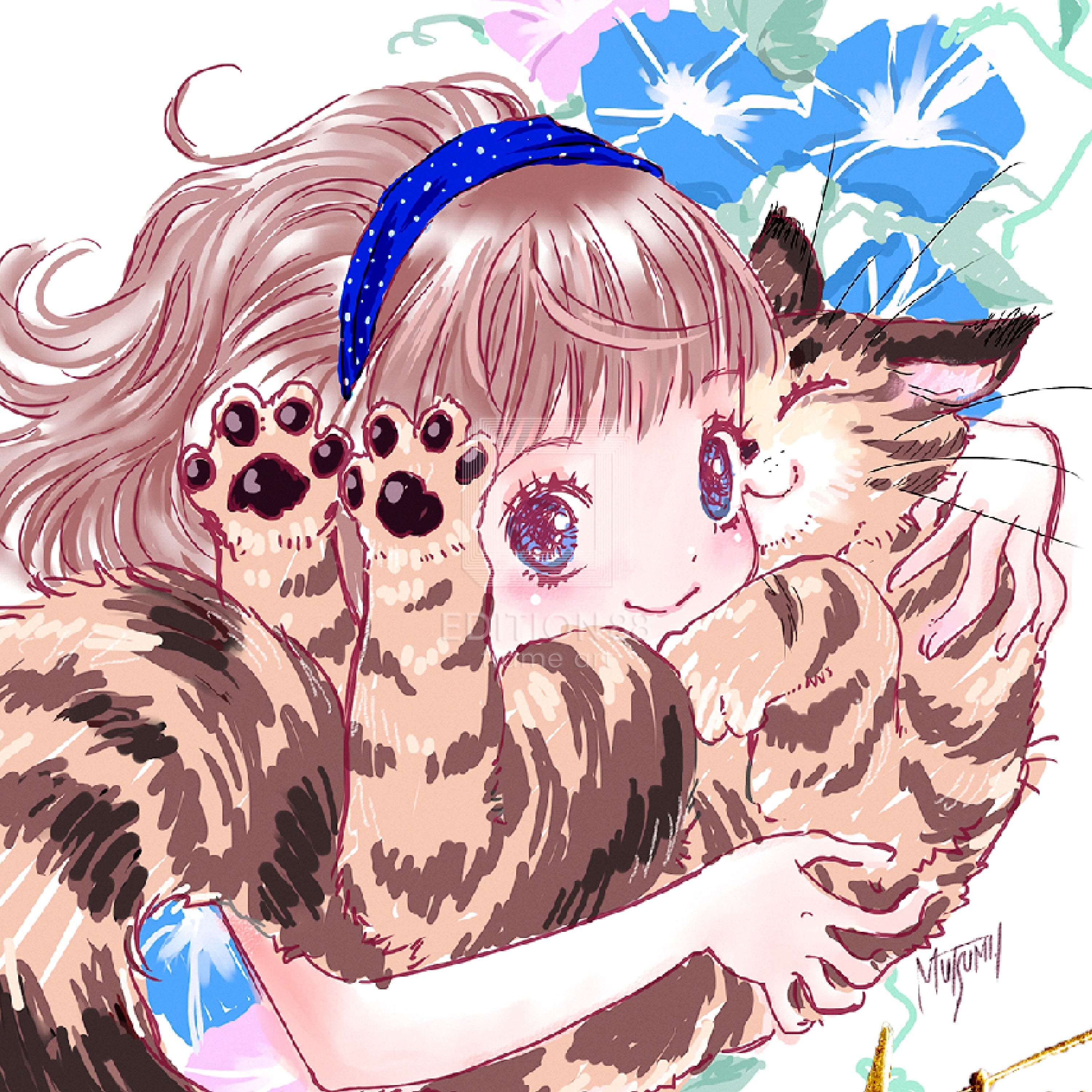 88グラフ ミニ「あさがお」/いのまたむつみ(箔押しサイン入り) 88グラフ Edition88