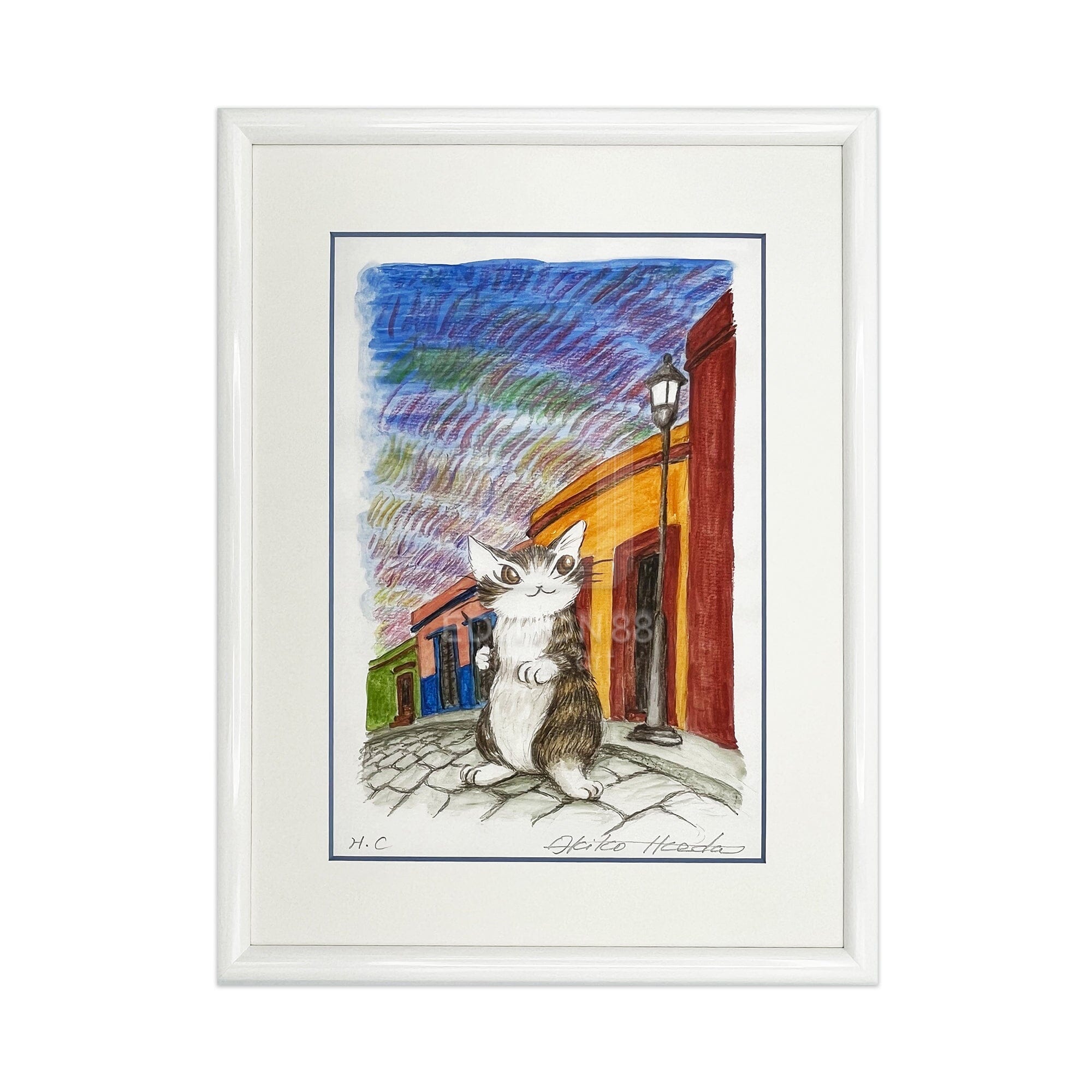 猫のダヤン 88グラフ「オアハカの空にひるがえる旗」/池田あきこ(直筆サイン入り/限定200枚) 88グラフ Edition88