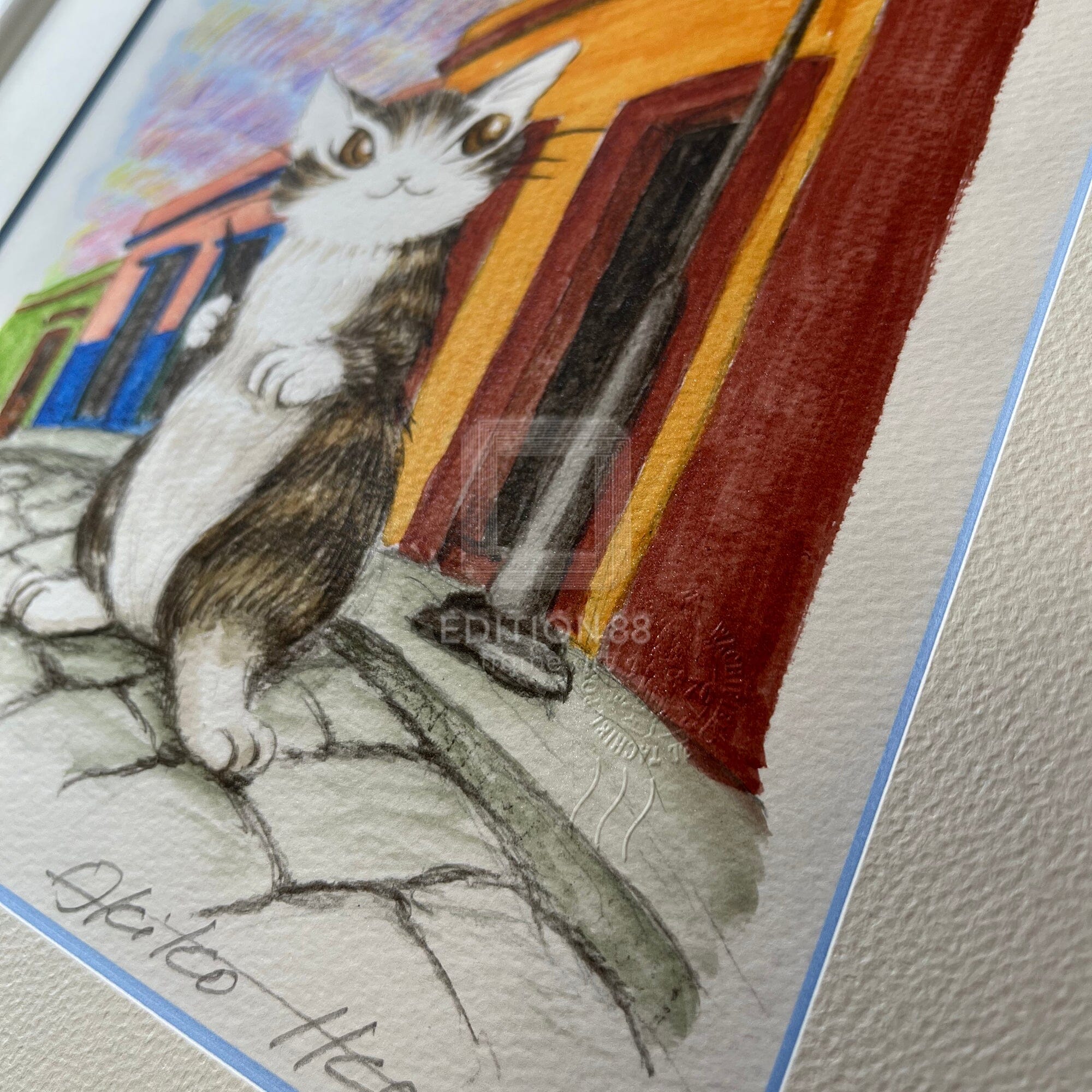猫のダヤン 88グラフ「オアハカの空にひるがえる旗」/池田あきこ(直筆サイン入り/限定200枚) 88グラフ Edition88