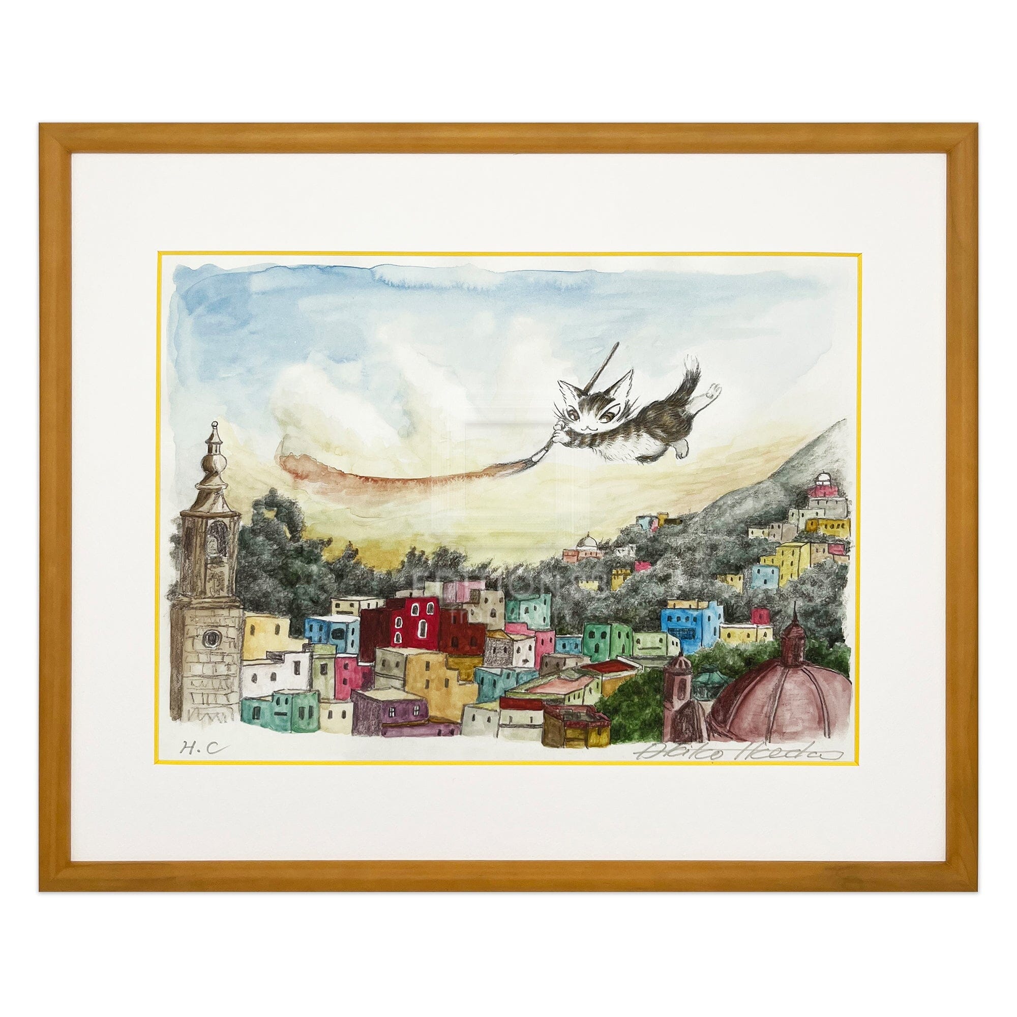 猫のダヤン 88グラフ「グワナファトのカラフルな街」/池田あきこ(直筆サイン入り/限定200枚) 88グラフ Edition88