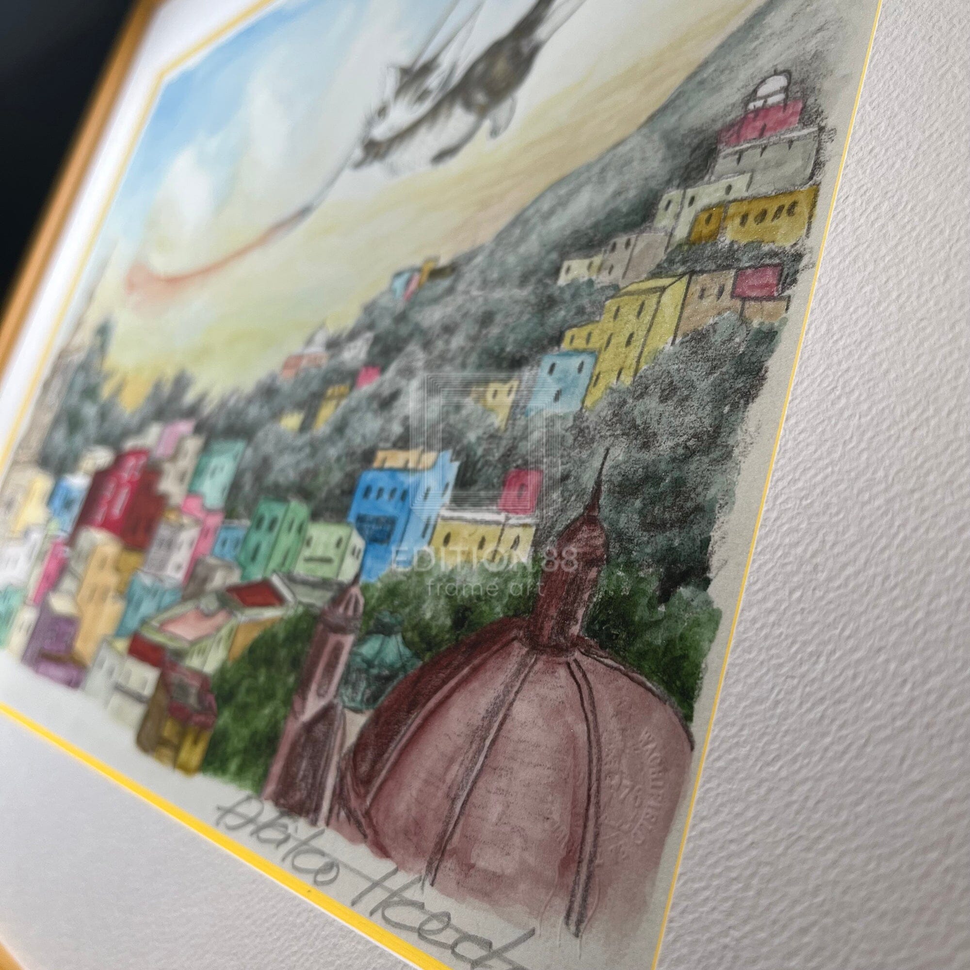 猫のダヤン 88グラフ「グワナファトのカラフルな街」/池田あきこ(直筆サイン入り/限定200枚) 88グラフ Edition88