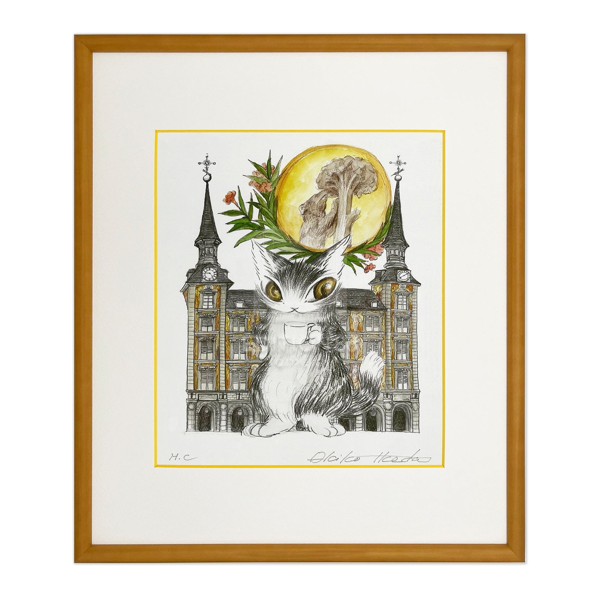 猫のダヤン 88グラフ「マヨール広場」/池田あきこ(直筆サイン入り/限定200枚) 88グラフ Edition88