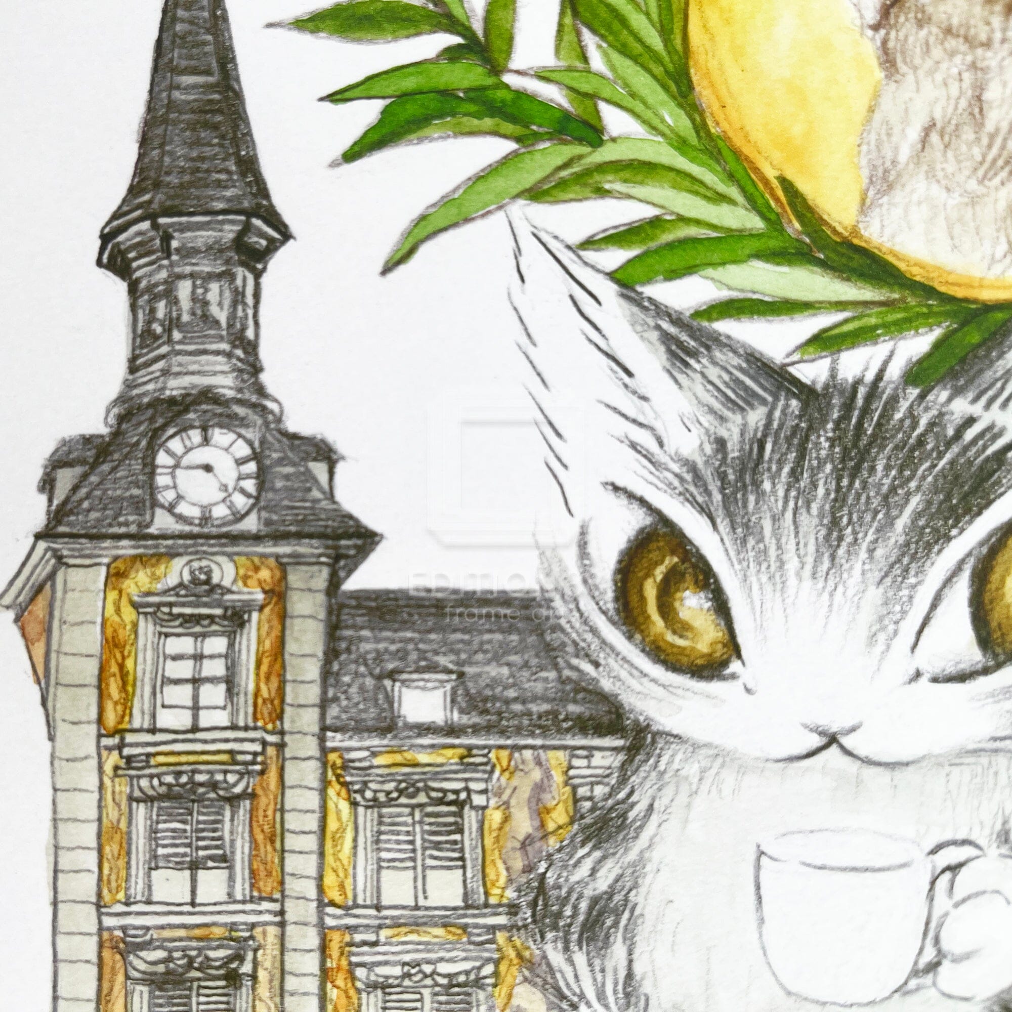 猫のダヤン 88グラフ「マヨール広場」/池田あきこ(直筆サイン入り/限定200枚) 88グラフ Edition88