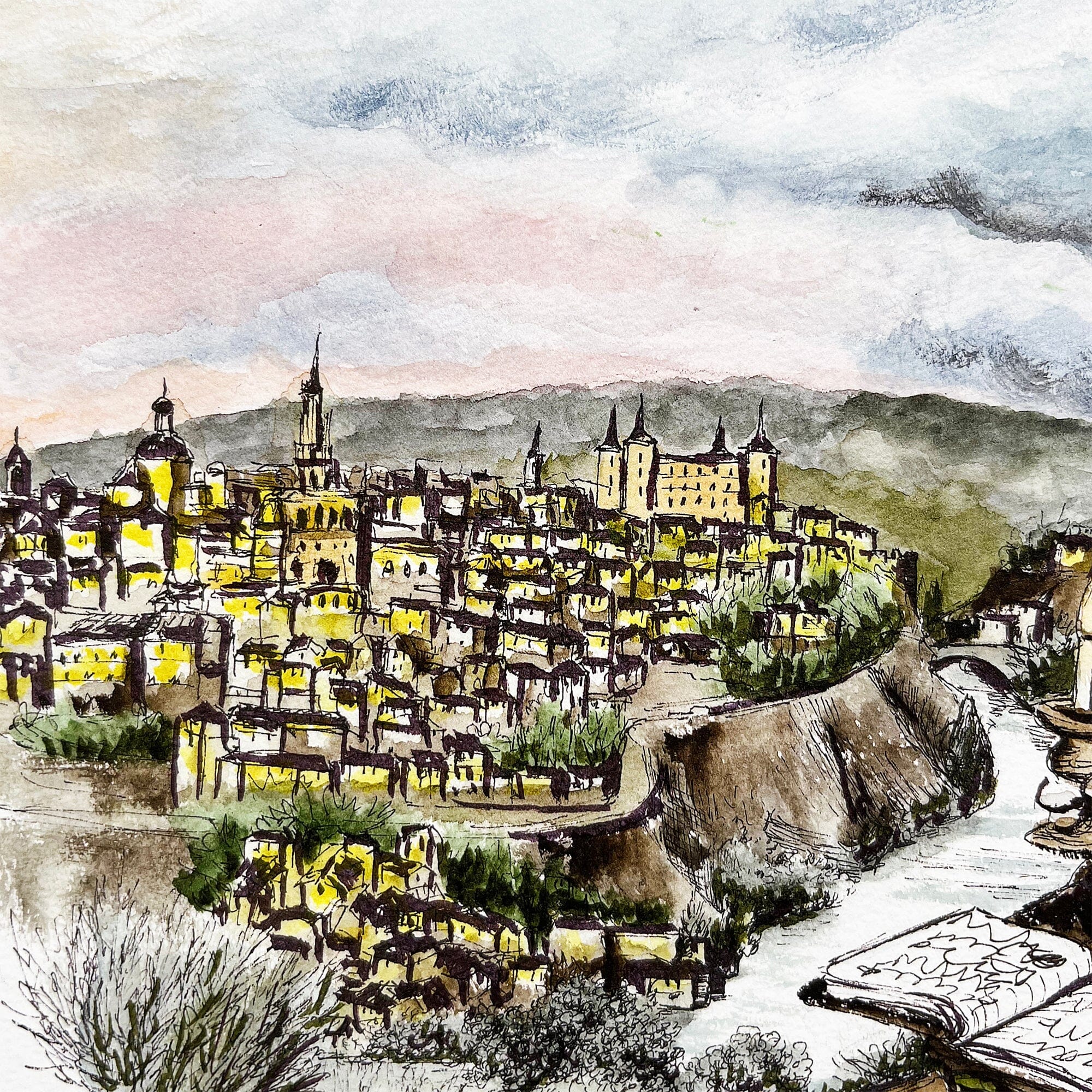 猫のダヤン 88グラフ「トレドの街」/池田あきこ(直筆サイン入り/限定200枚) 88グラフ Edition88