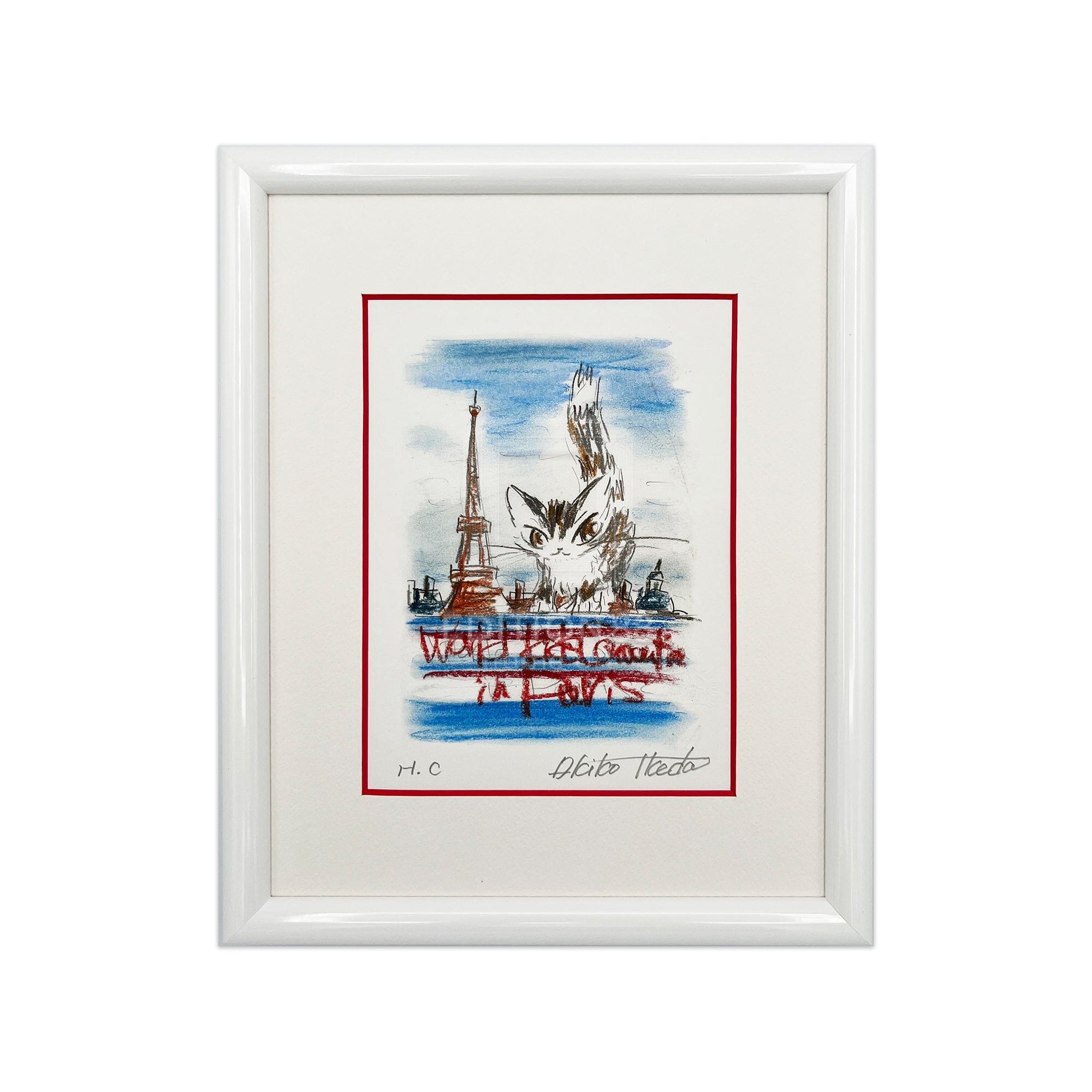 猫のダヤン 88グラフ「コンテ・エッフェル塔」/池田あきこ(直筆サイン入り/限定200枚) 88グラフ Edition88