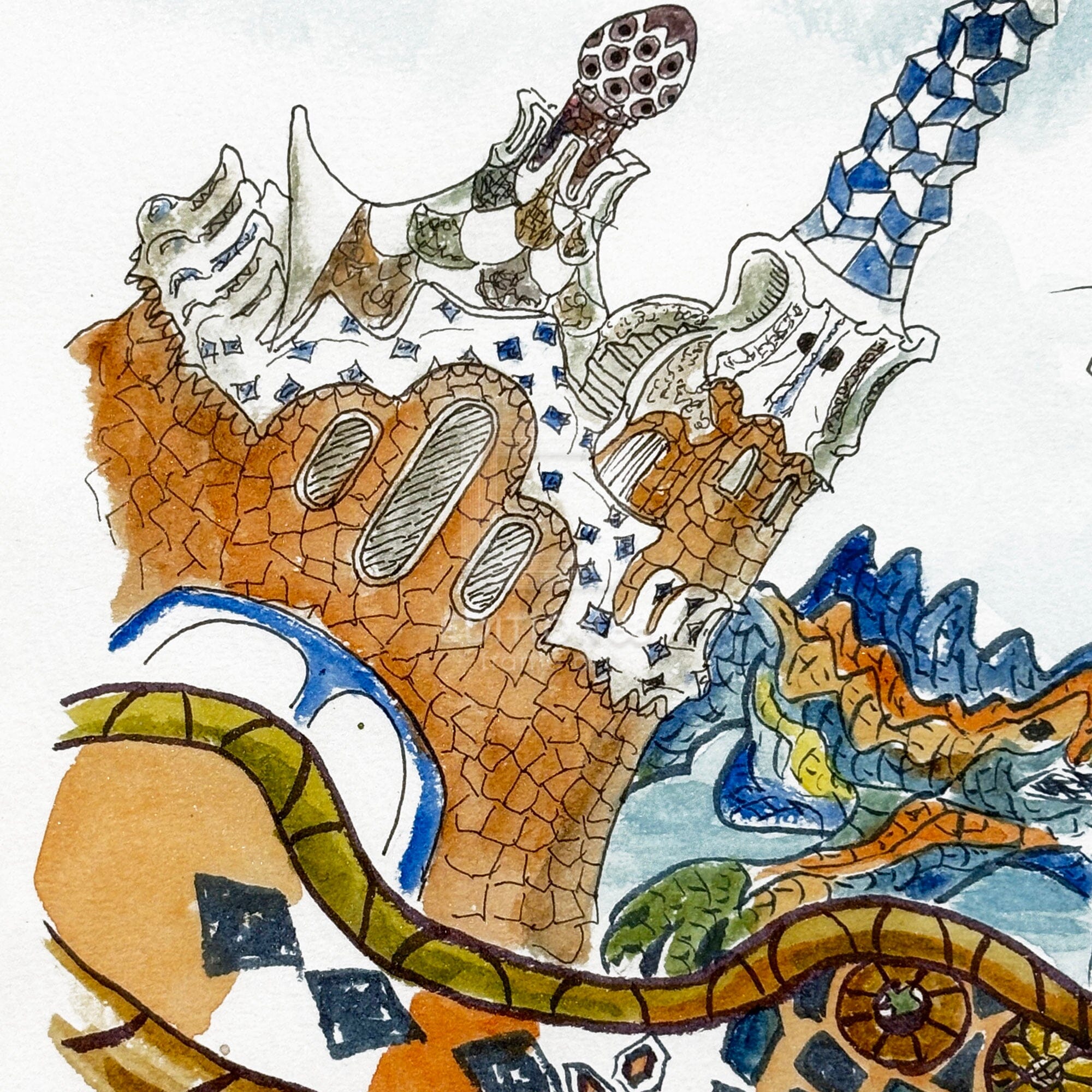 猫のダヤン 88グラフ「グエル公園にて」/池田あきこ(直筆サイン入り/限定200枚) 88グラフ Edition88