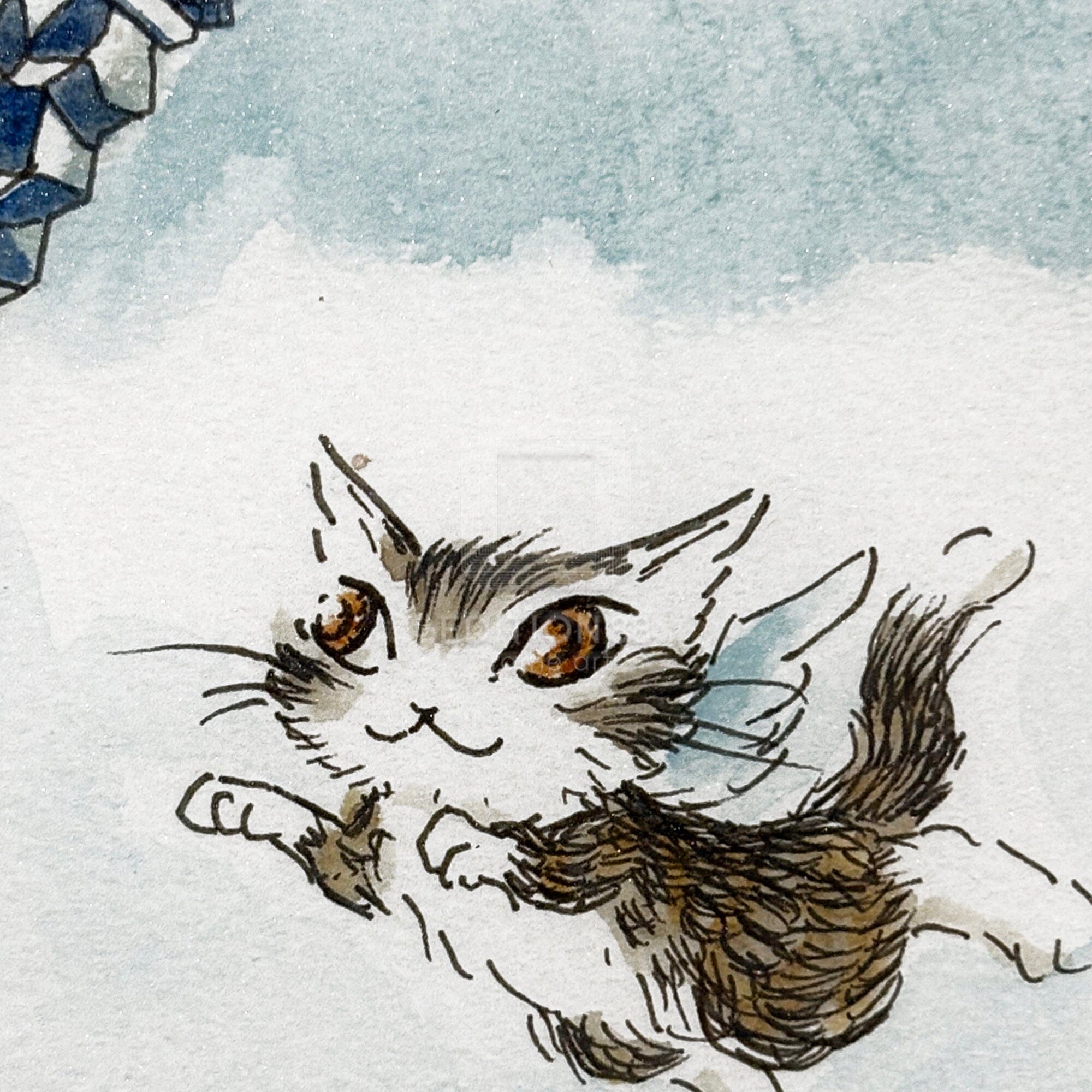 猫のダヤン 88グラフ「グエル公園にて」/池田あきこ(直筆サイン入り/限定200枚) 88グラフ Edition88