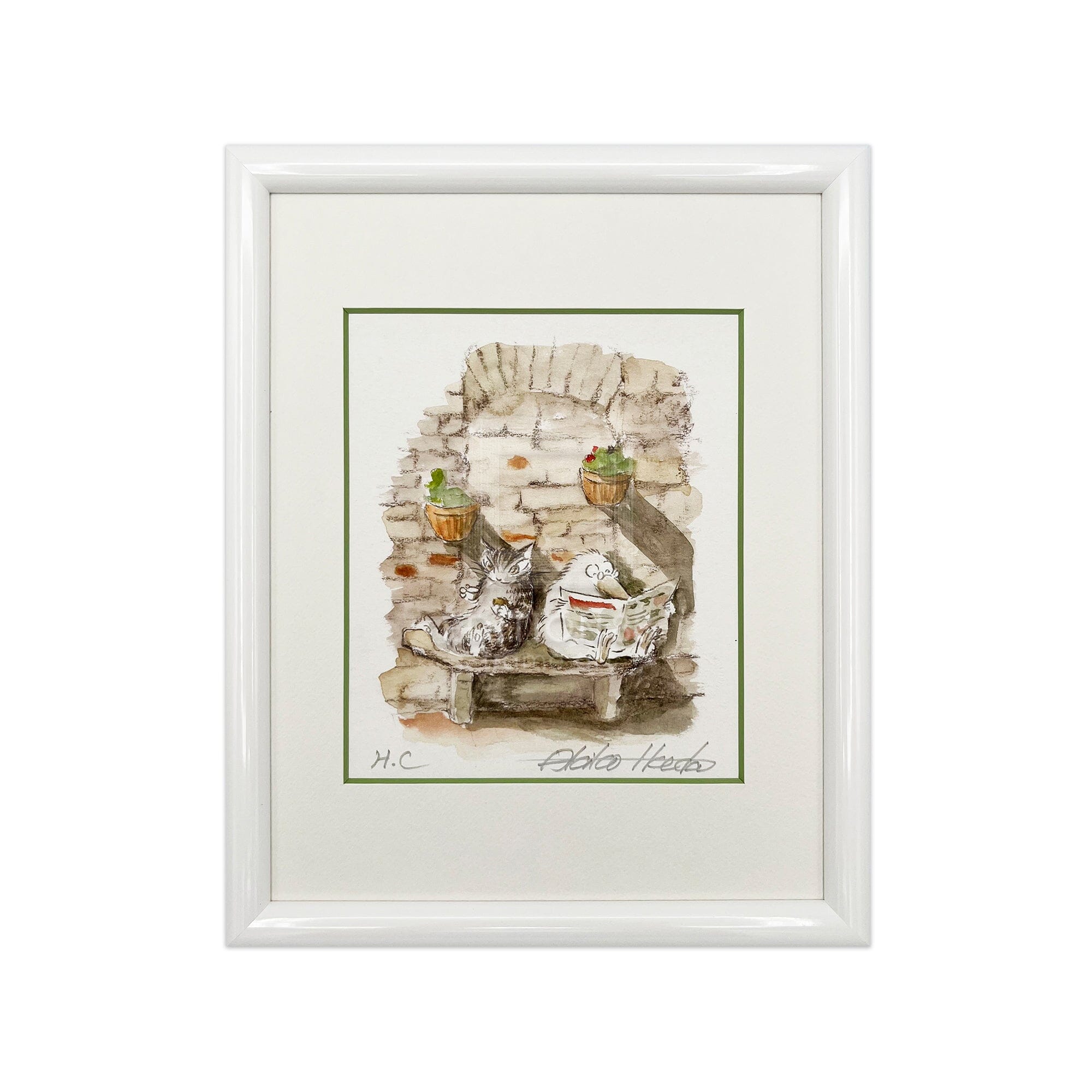 猫のダヤン 88グラフ「南イタリアでお茶」/池田あきこ(直筆サイン入り/限定200枚) 88グラフ Edition88