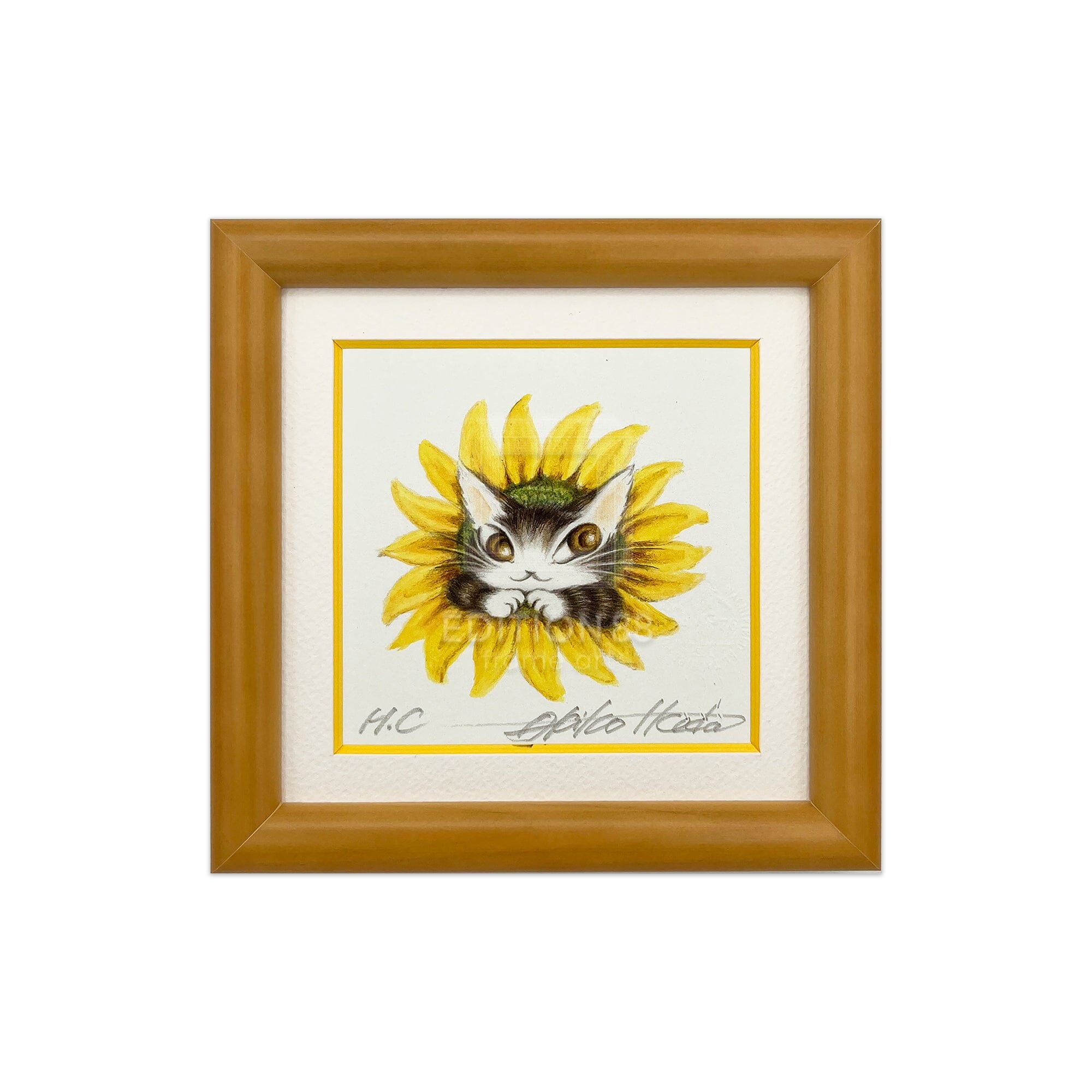 猫のダヤン 88グラフ「ひまわりダヤン」/池田あきこ(直筆サイン入り/限定200枚) 88グラフ Edition88