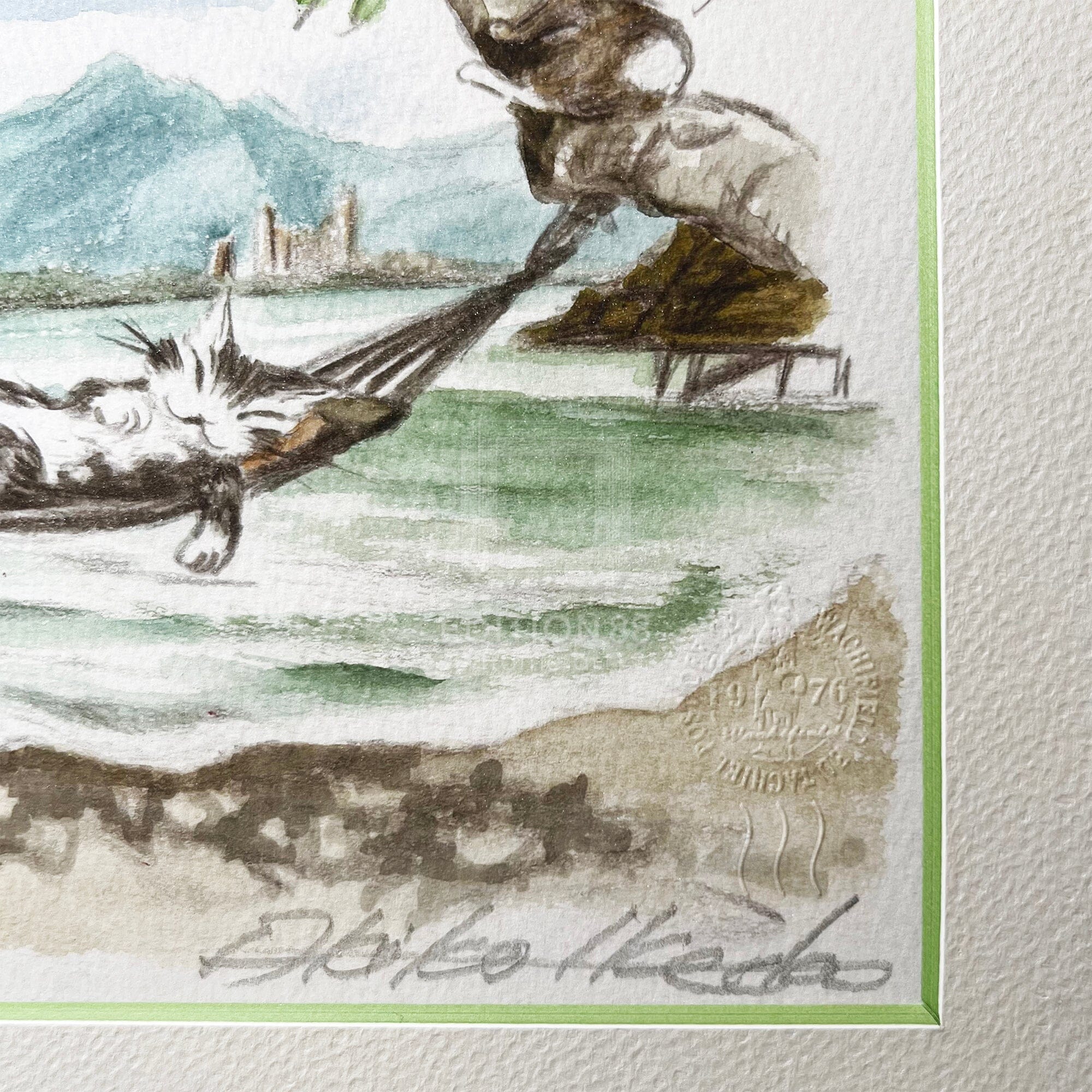 猫のダヤン 88グラフ「ボルネオのビーチ」/池田あきこ(直筆サイン入り/限定200枚) 88グラフ Edition88