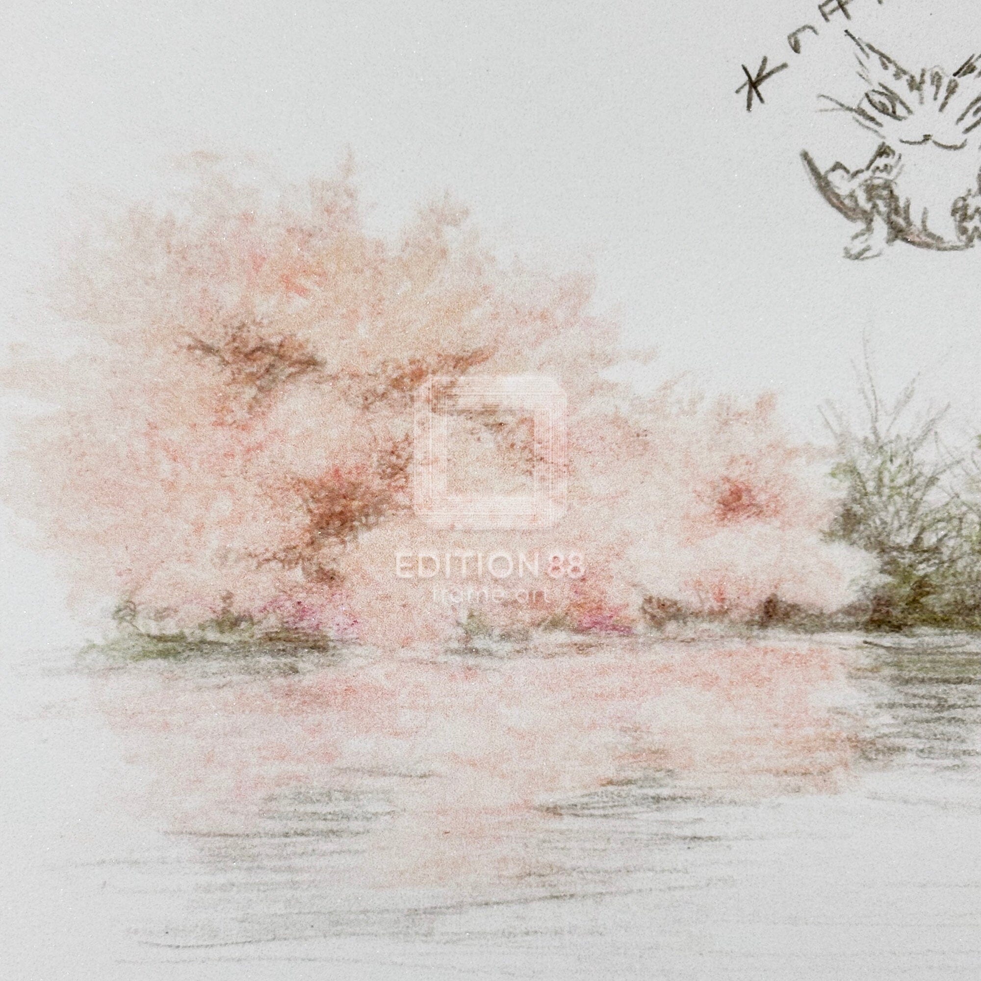 猫のダヤン 88グラフ「井の頭の桜」/池田あきこ(直筆サイン入り/限定200枚) 88グラフ Edition88