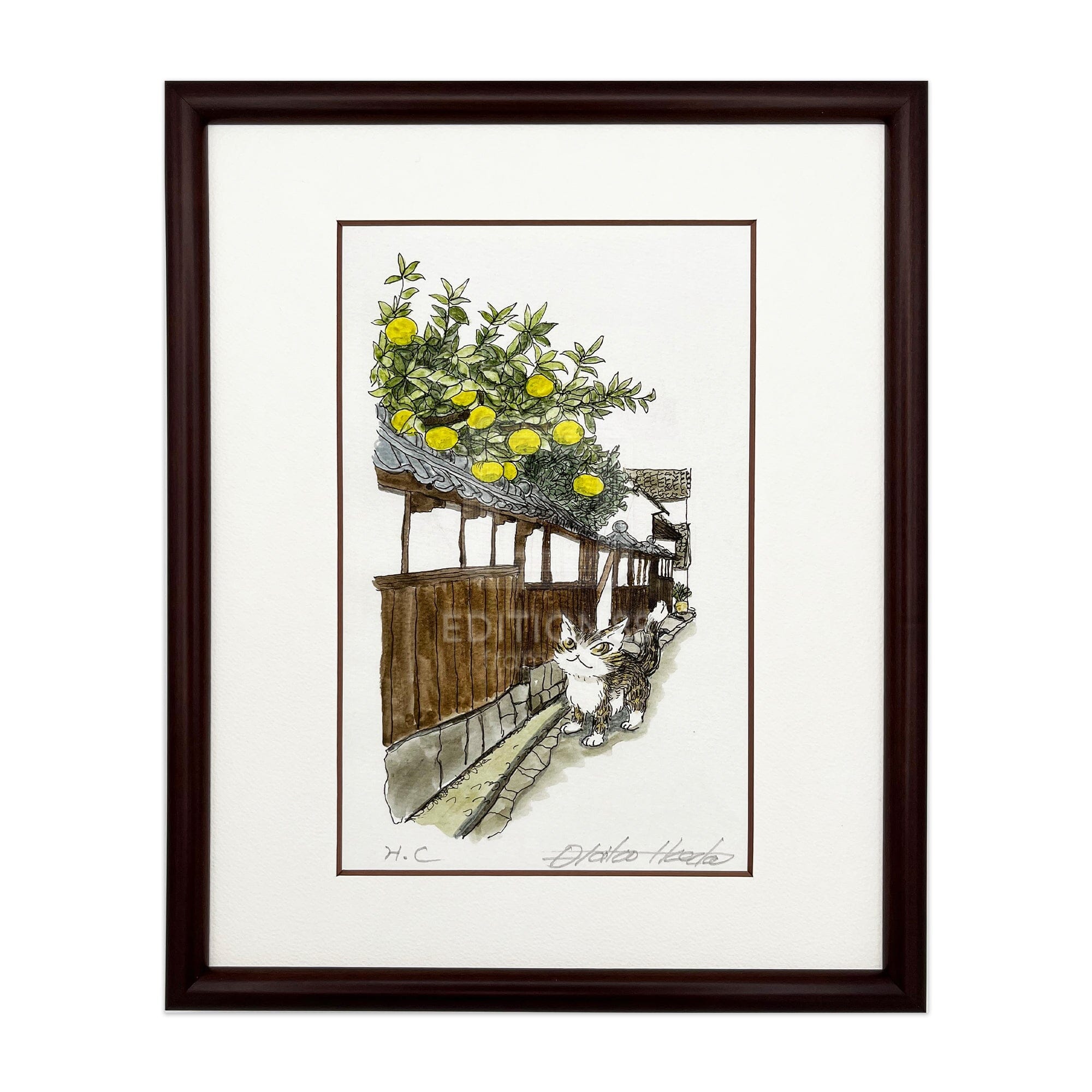 猫のダヤン 88グラフ「萩のみかんの木」/池田あきこ(直筆サイン入り/限定200枚) 88グラフ Edition88