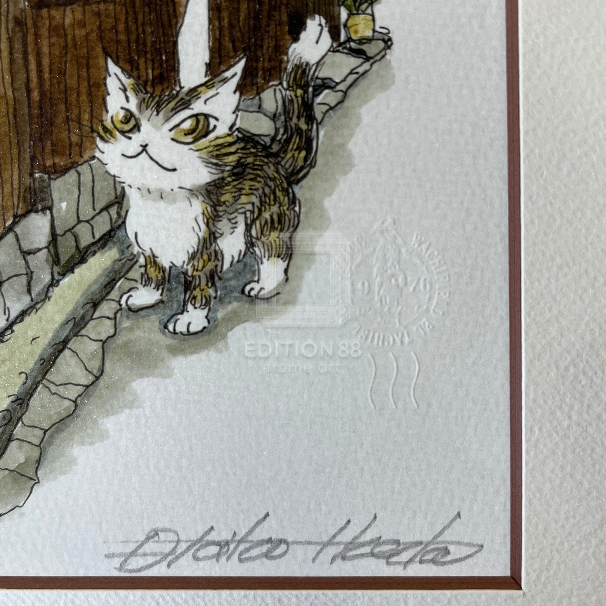 猫のダヤン 88グラフ「萩のみかんの木」/池田あきこ(直筆サイン入り/限定200枚) 88グラフ Edition88