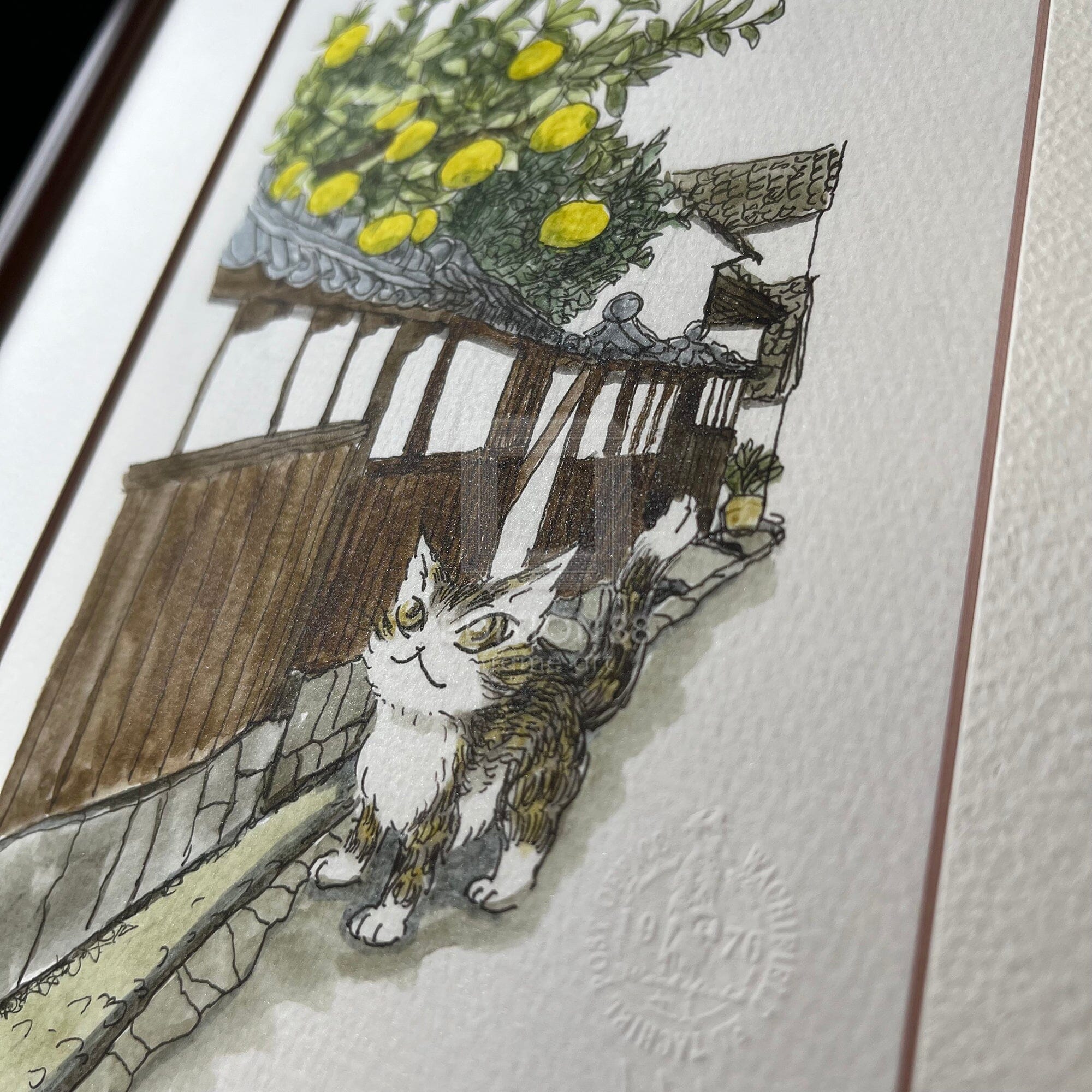 猫のダヤン 88グラフ「萩のみかんの木」/池田あきこ(直筆サイン入り/限定200枚) 88グラフ Edition88